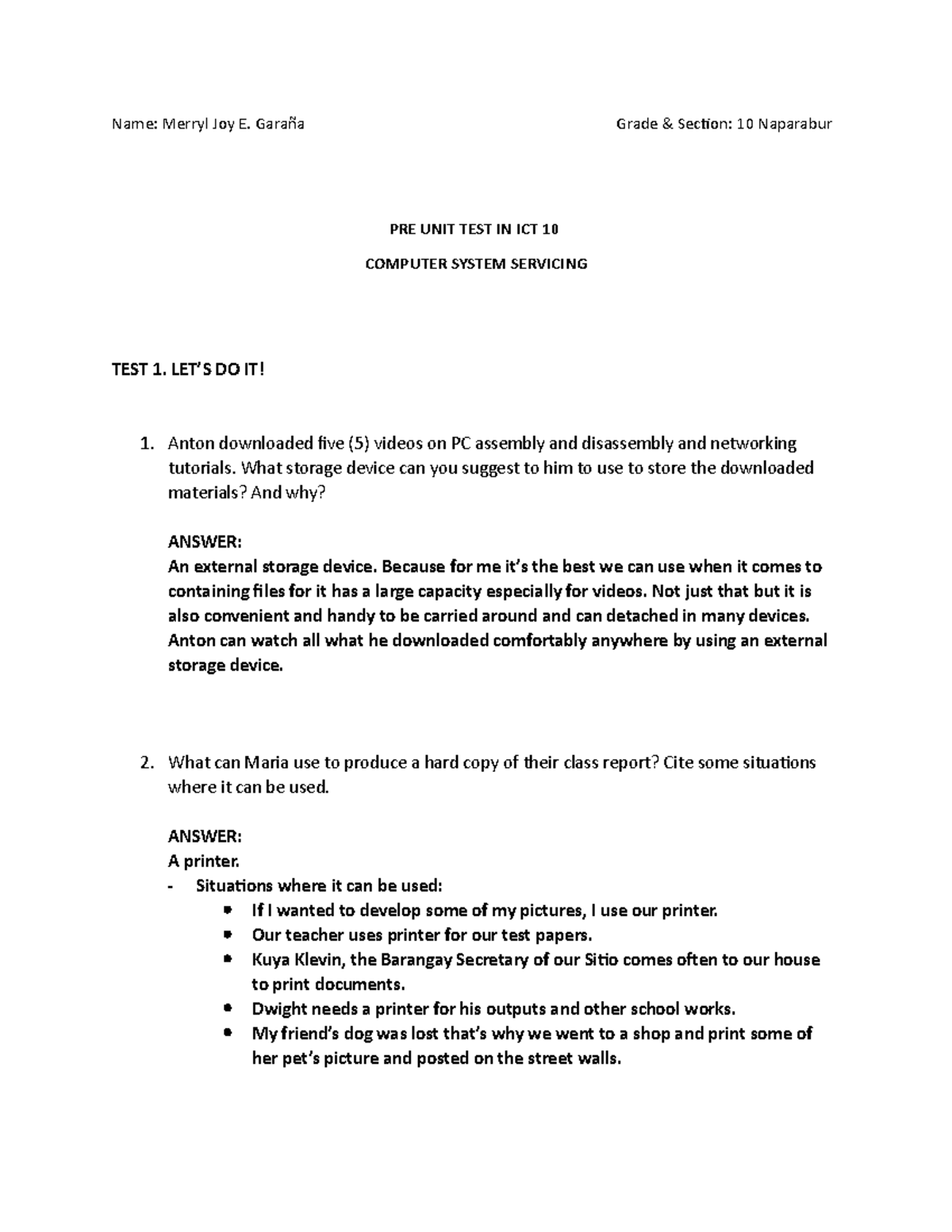 Task I, Information Communication Technology (G-10) - experiment - Studocu