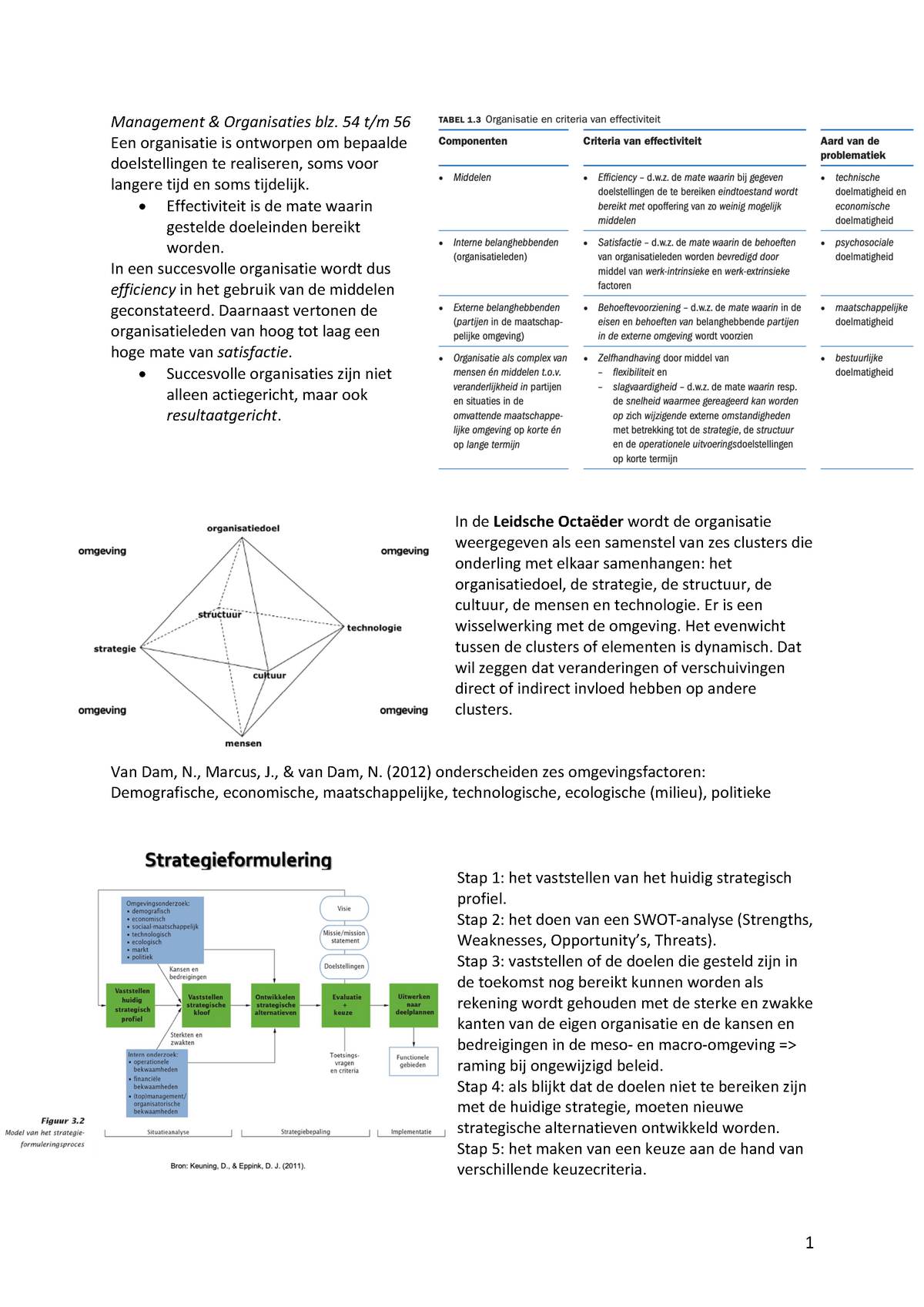 Gedrag In Organisaties Samenvatting PDF - Management & Organisaties Blz ...