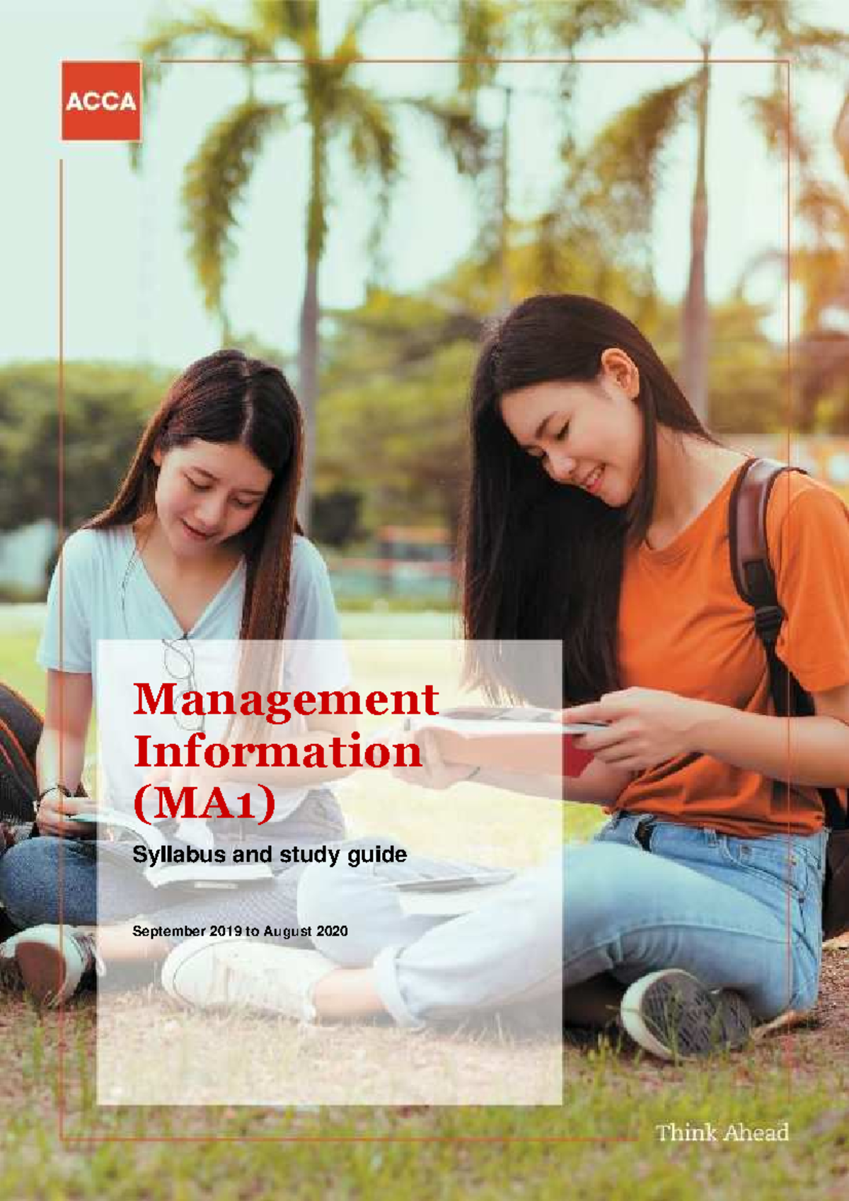 Ma1 syllandsg sept19 aug20 - 1 Management Information (MA1) Syllabus ...