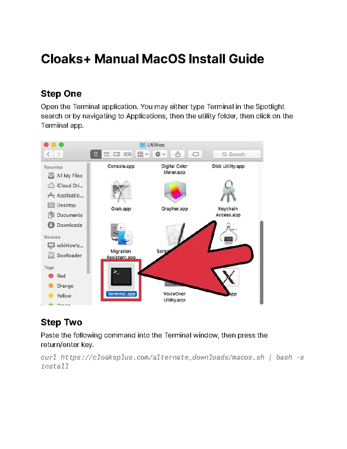 Cloaks+ Installation Steps For Mac Os🍎 Cloaks+ Manual MacOS Install