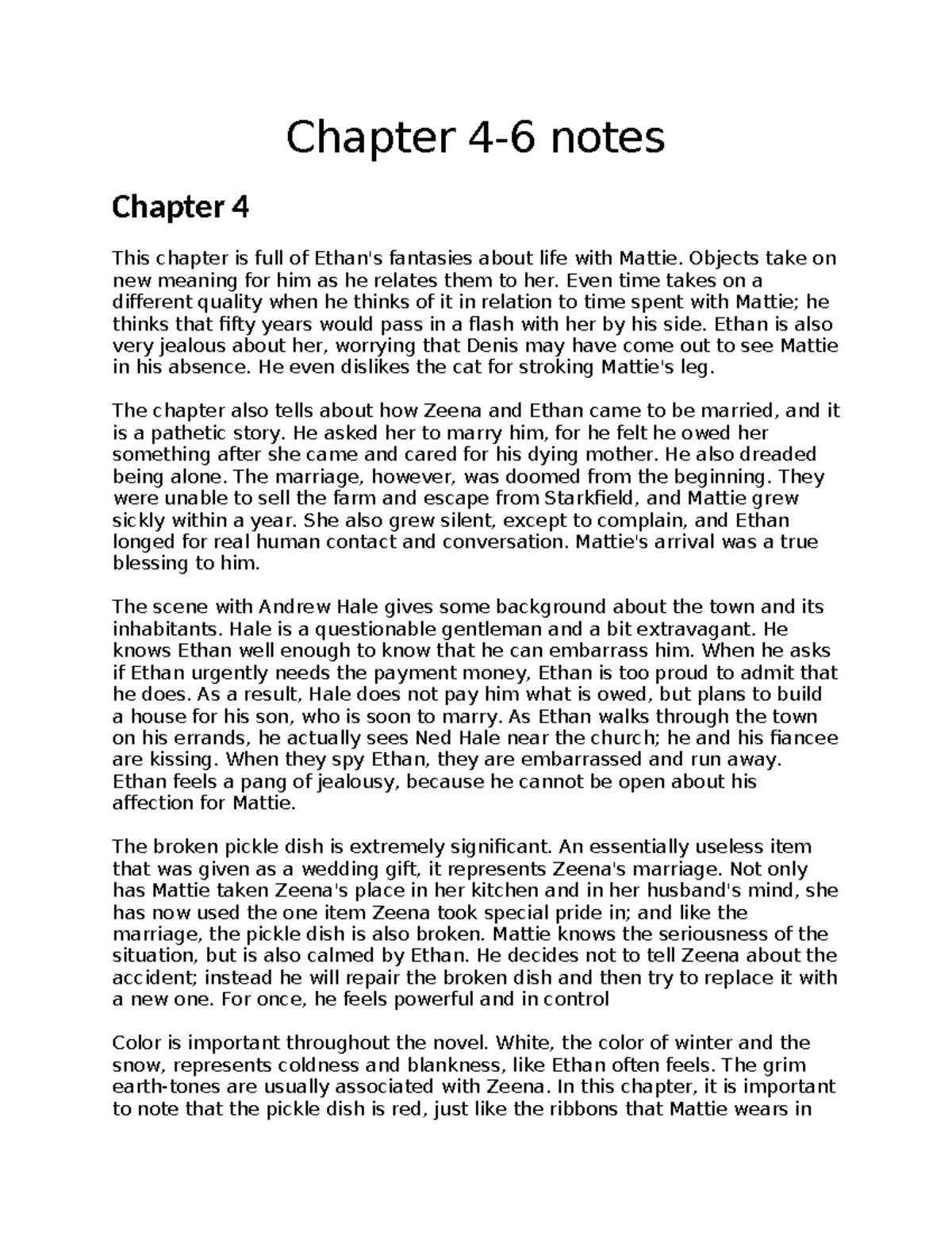 Chapter 4-6 Notes - Chapter 4-6 notes Chapter 4 This chapter is full of ...