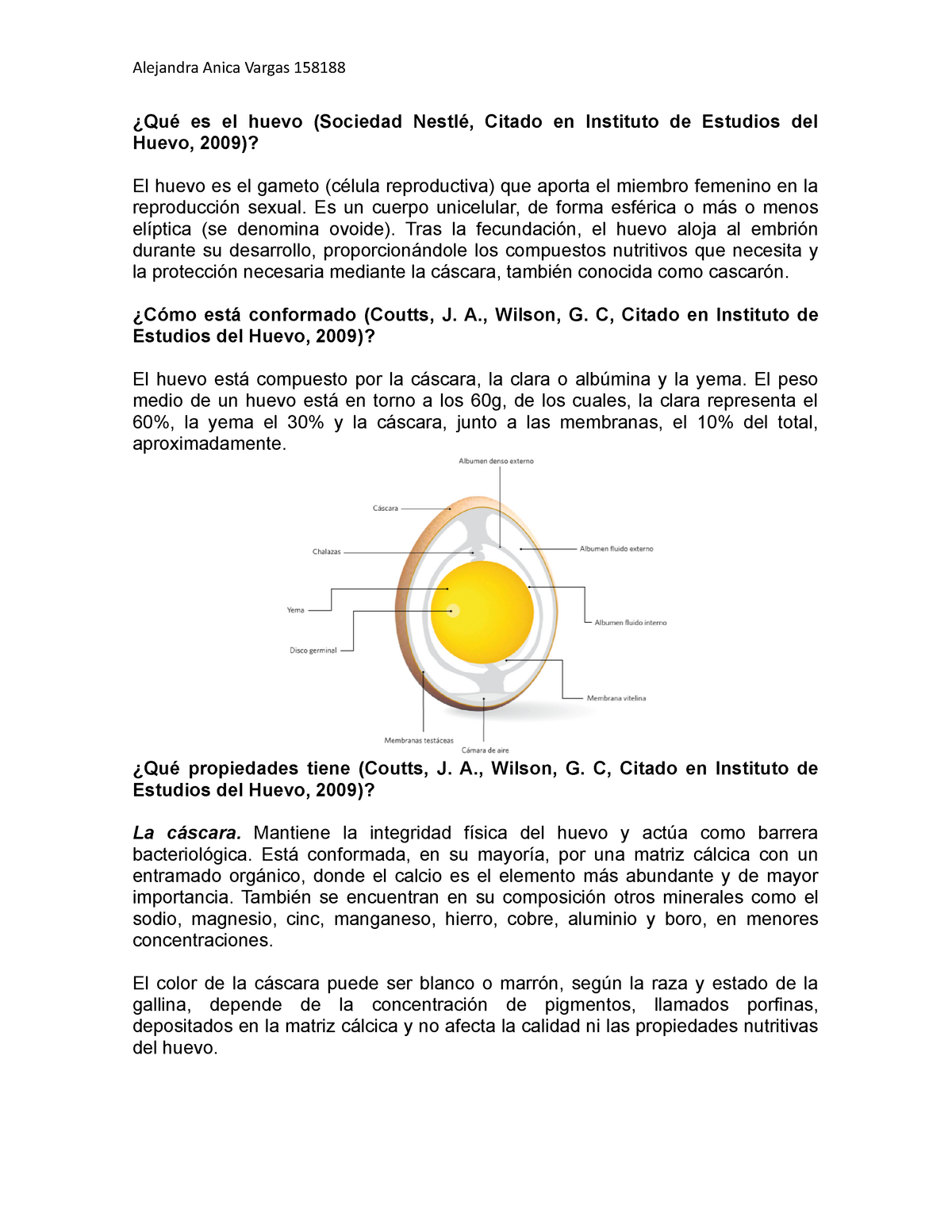 QUÉ ES UN HUEVO FRESCO?  Instituto de Estudios del Huevo