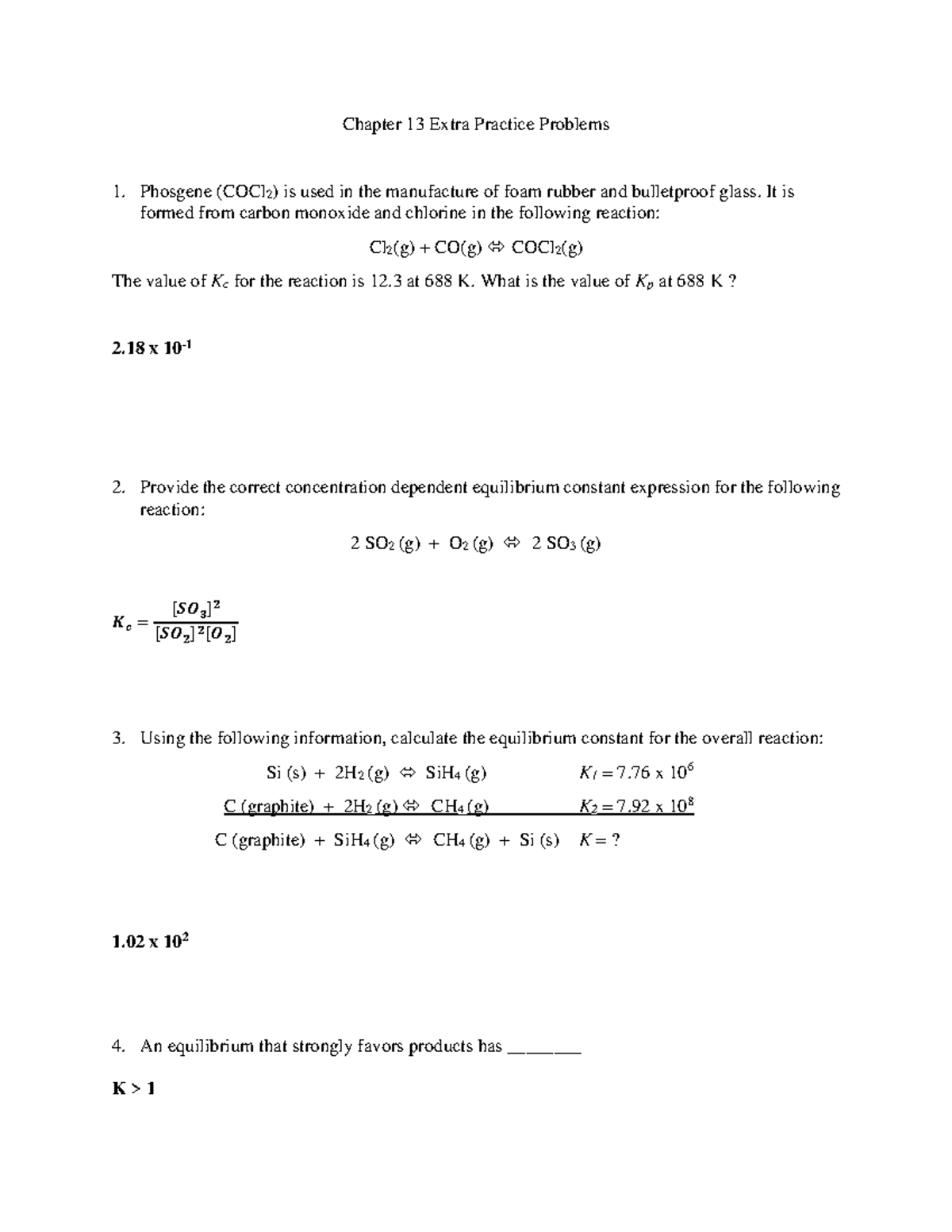 Chapter+13+extra Practice Problems Answer Key - Chapter 13 Extra 