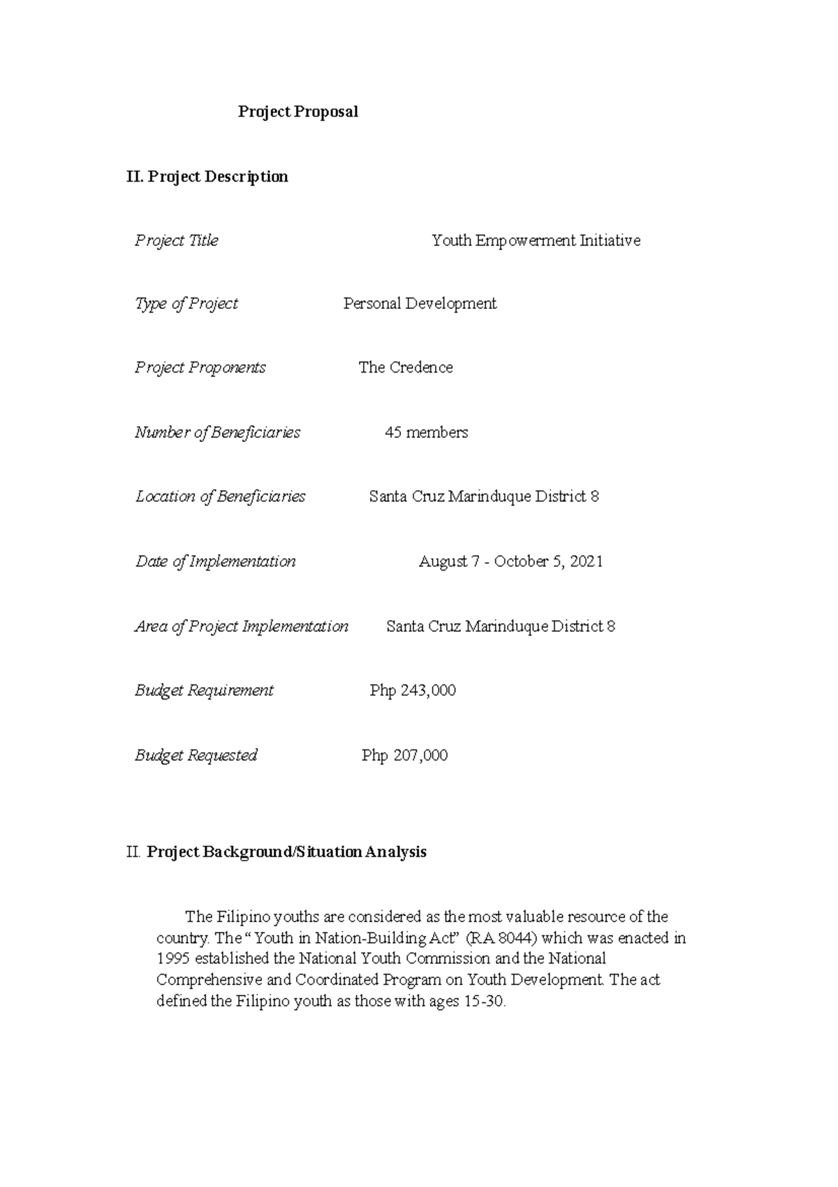 Project Proposal - Research - Studocu