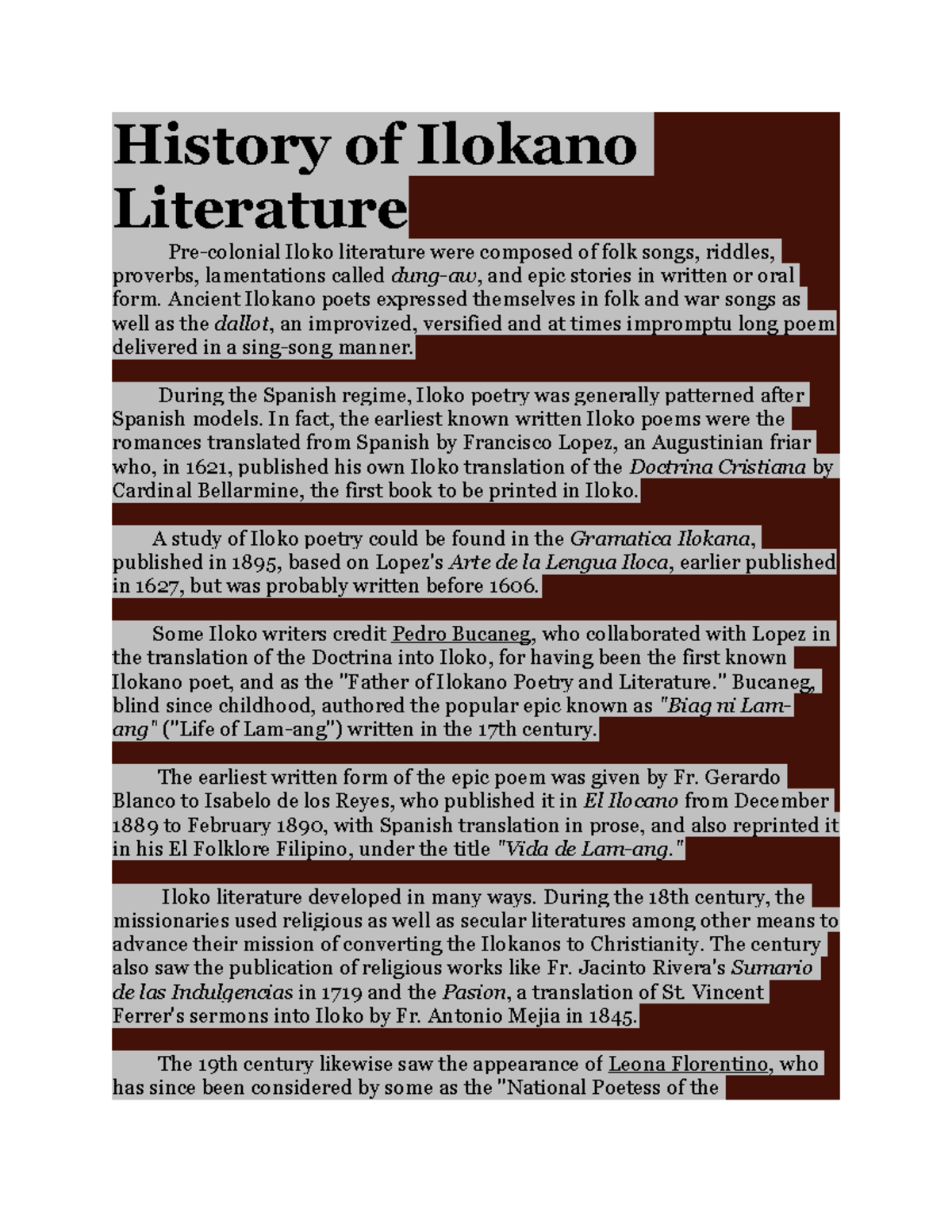 history-of-ilokano-literature-history-of-ilokano-literature-pre