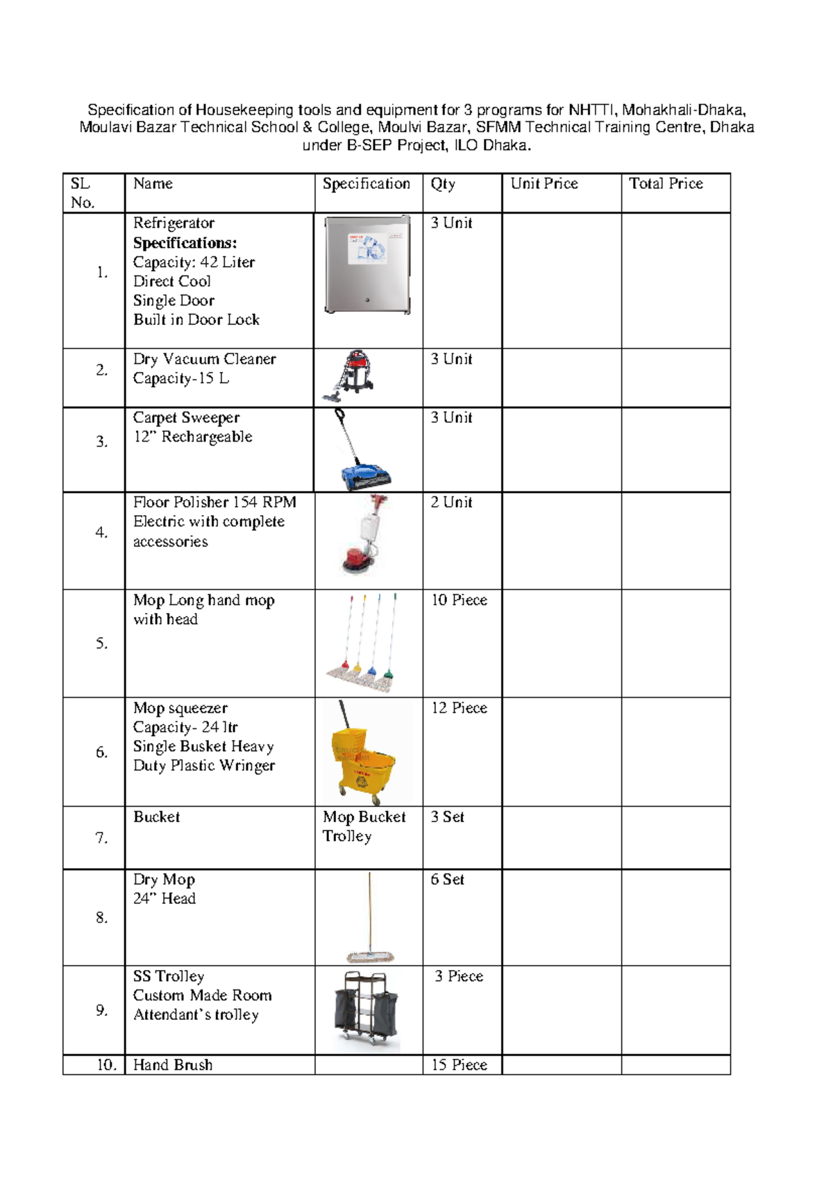 Wcms 394162 QUIZ Specification of Housekeeping tools and equipment