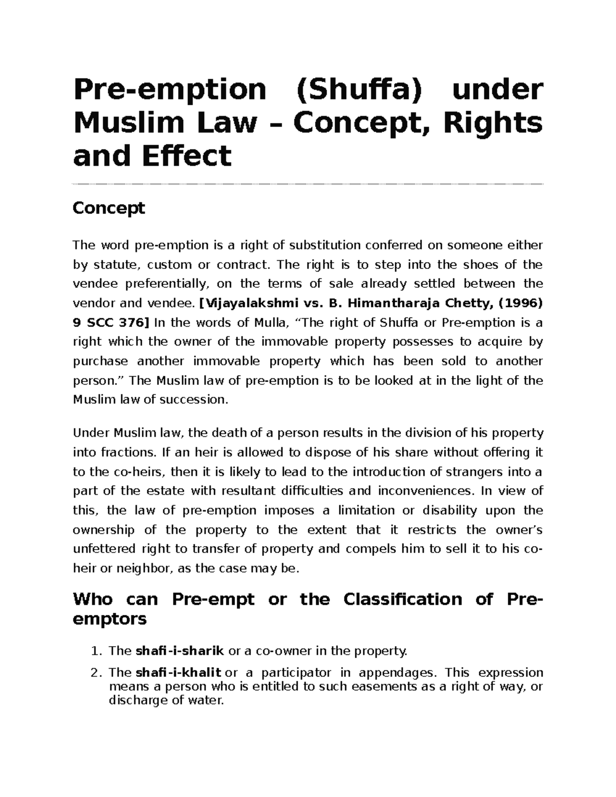 ch-10-pre-emption-shuffa-under-muslim-law-concept-rights-and