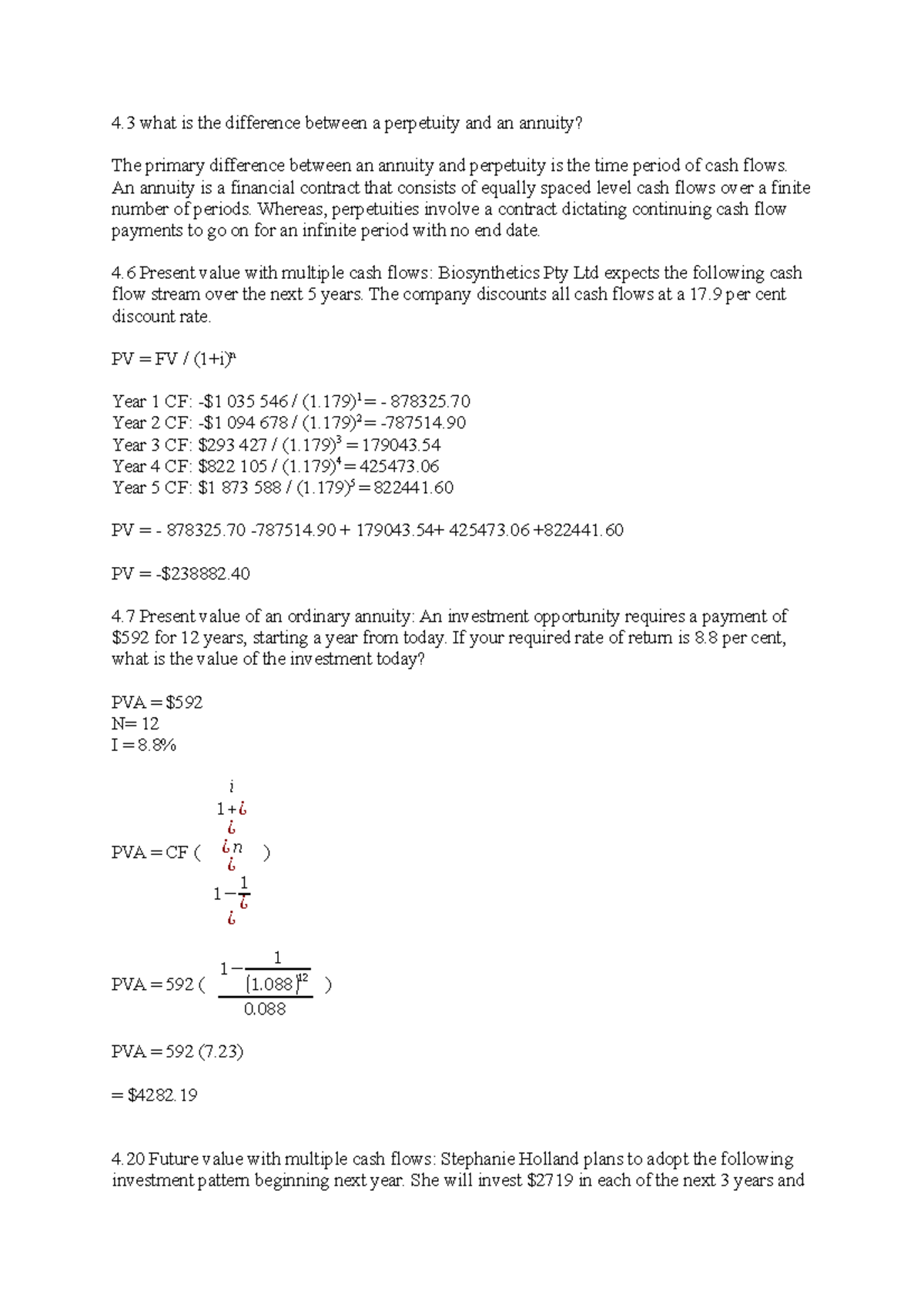 Week 5 finance questions - 4 what is the difference between a ...