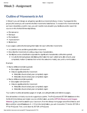 Art 101 journal 3 - Describing a piece of art work - Journal 3 Christa ...