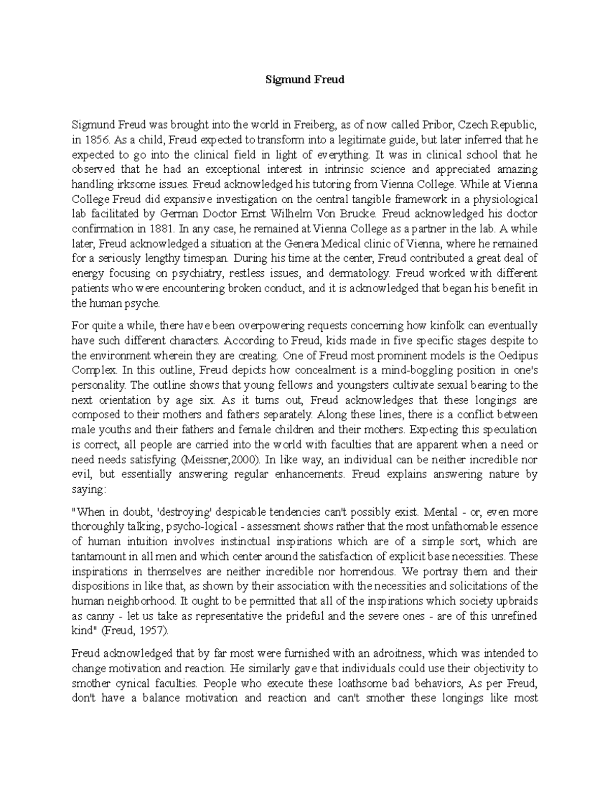 Sigmund-Freud - Sigmund Freud Sigmund Freud was brought into the world ...