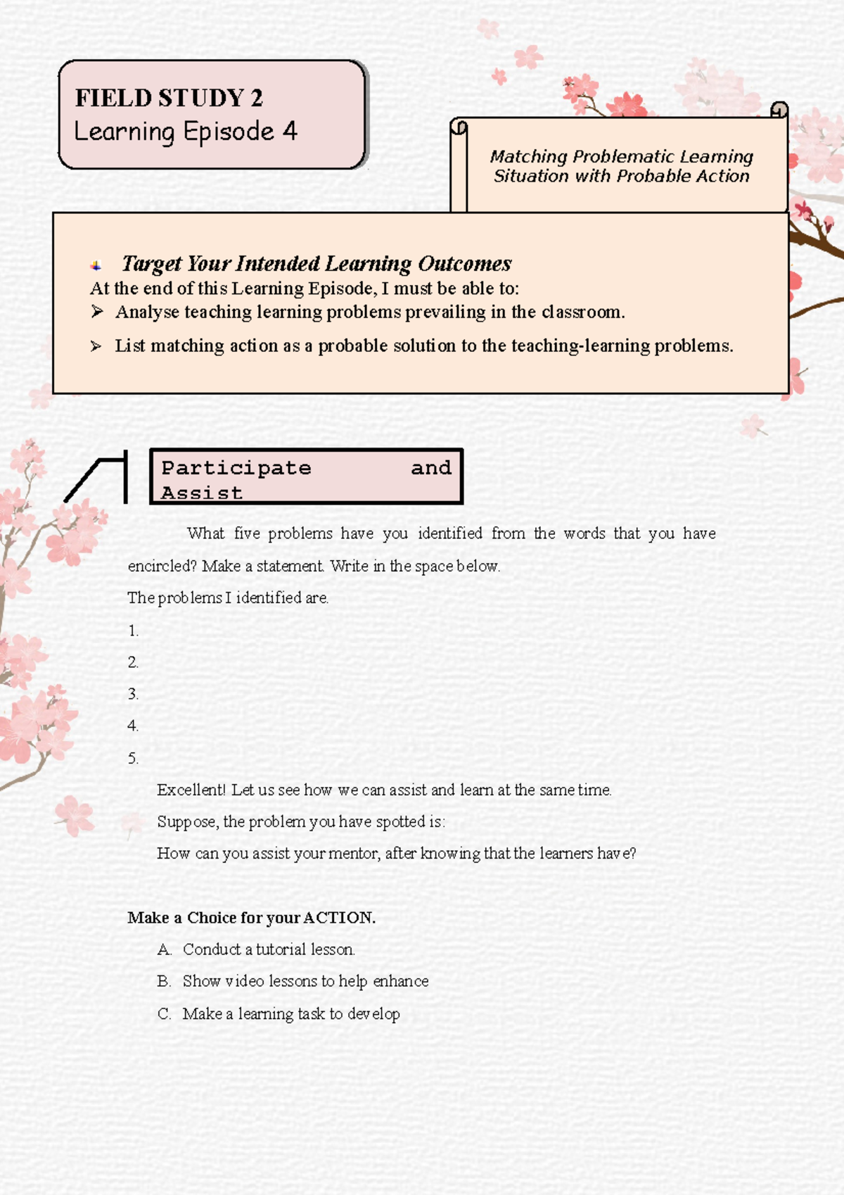 FS2 origanal copy-1-1 - For our Integrated Seminar - What five problems ...