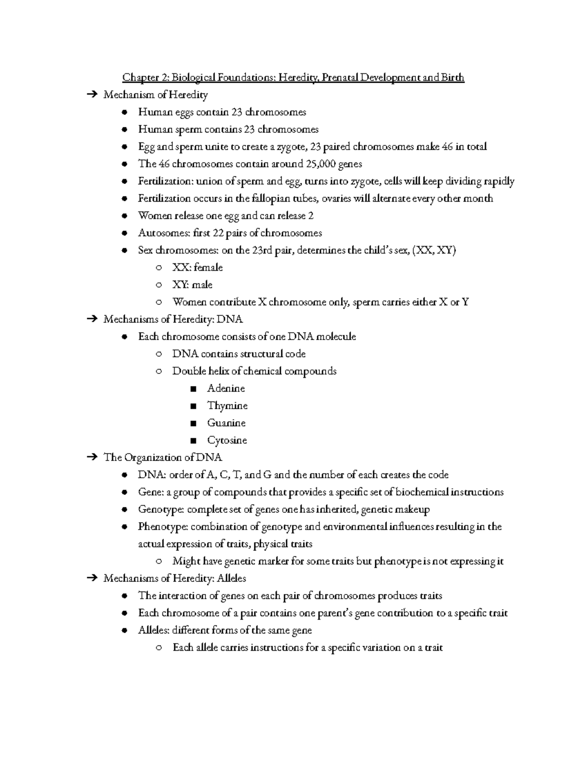 Chapter 2 - Human Development - Chapter 2: Biological Foundations ...