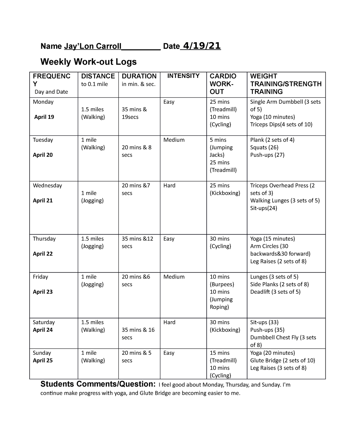 workout-log-12-exercise-schedule-name-jay-lon-carroll-date