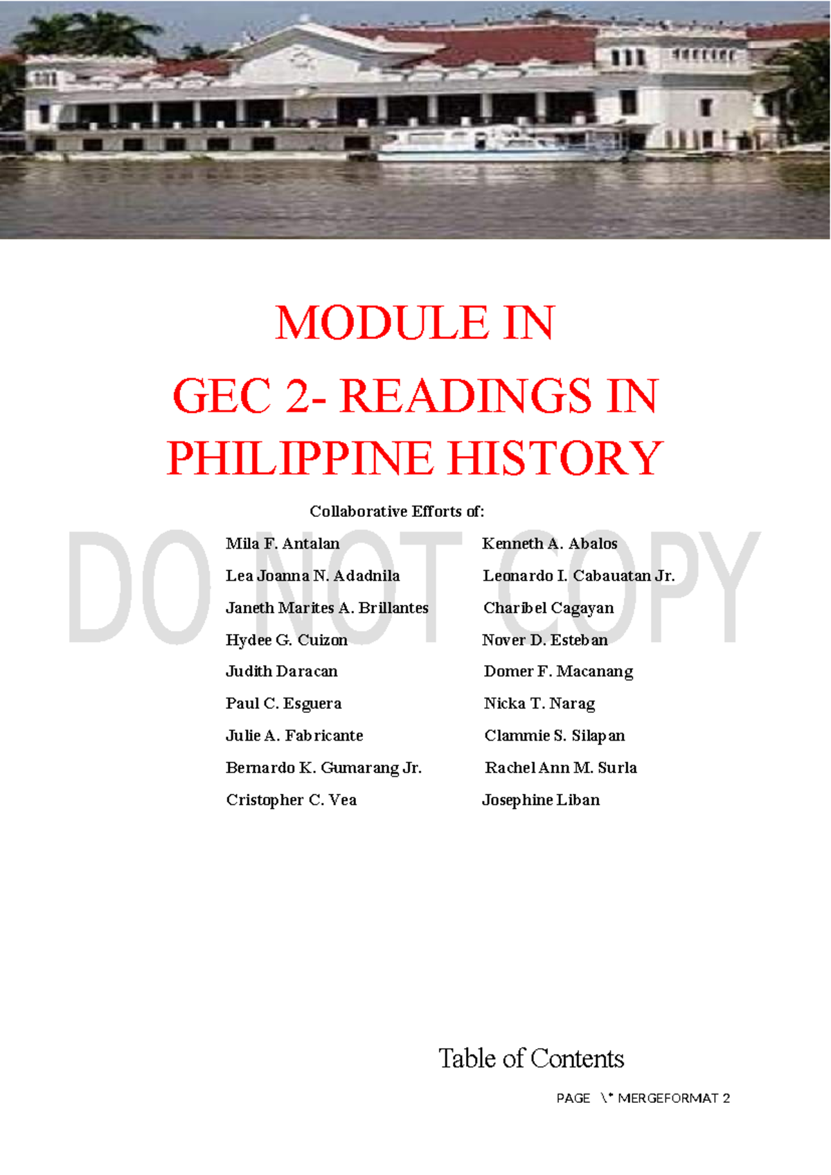 521459844 GEC2 Readings in Philippine History - MODULE IN GEC 2 ...