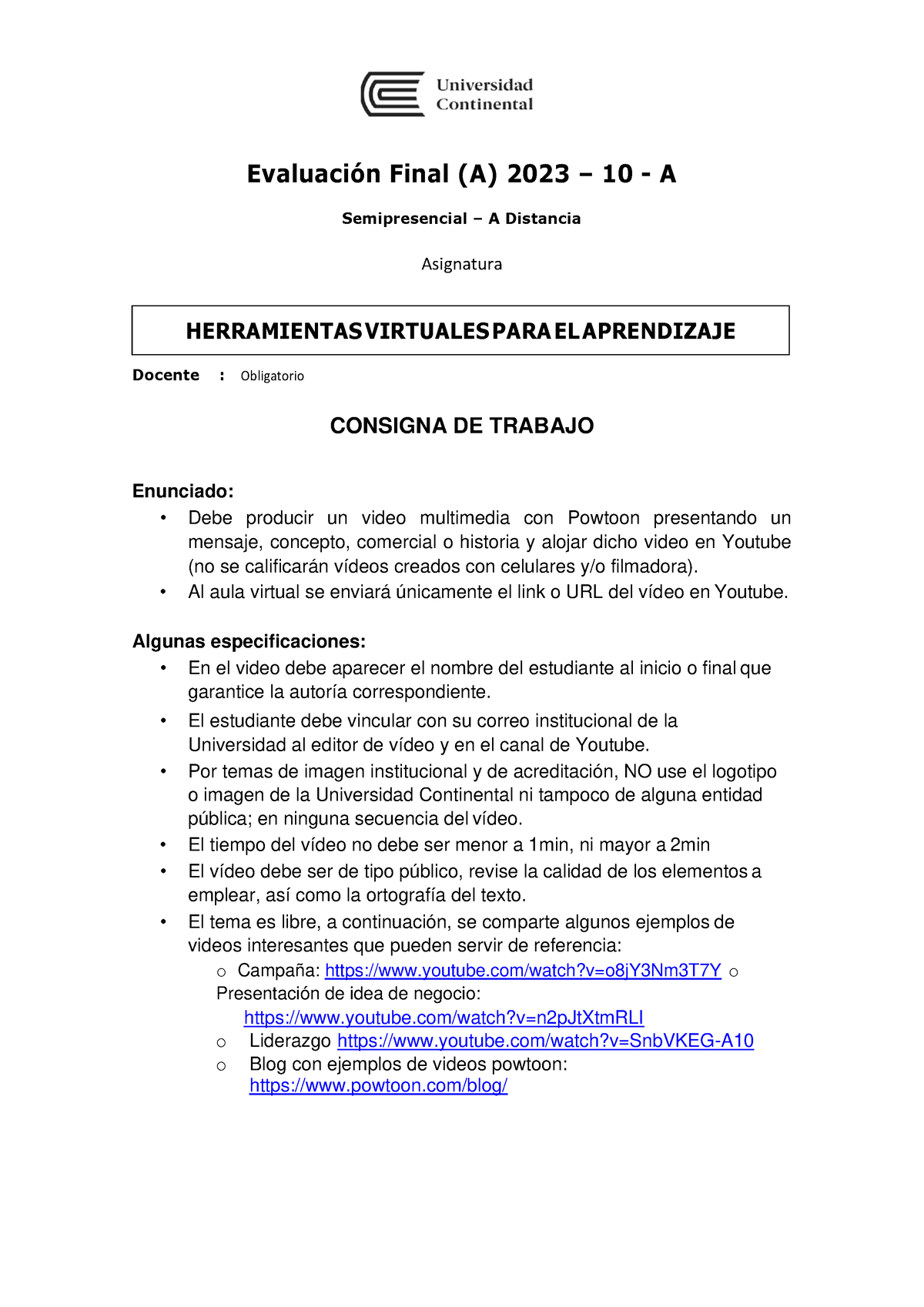 Prueba Ejecucion - Para Aprender - Evaluación Final (A) 2023 – 10 - A ...