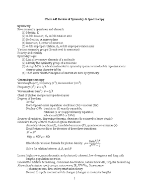 Physical Chem 442 Lecture 22 Problems - CHEM 442 - Illinois - Studocu