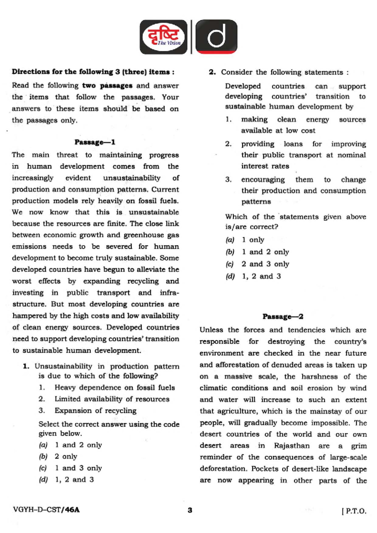 CSAT General Studies Paper II 2022 - Bachelor of Arts - Studocu