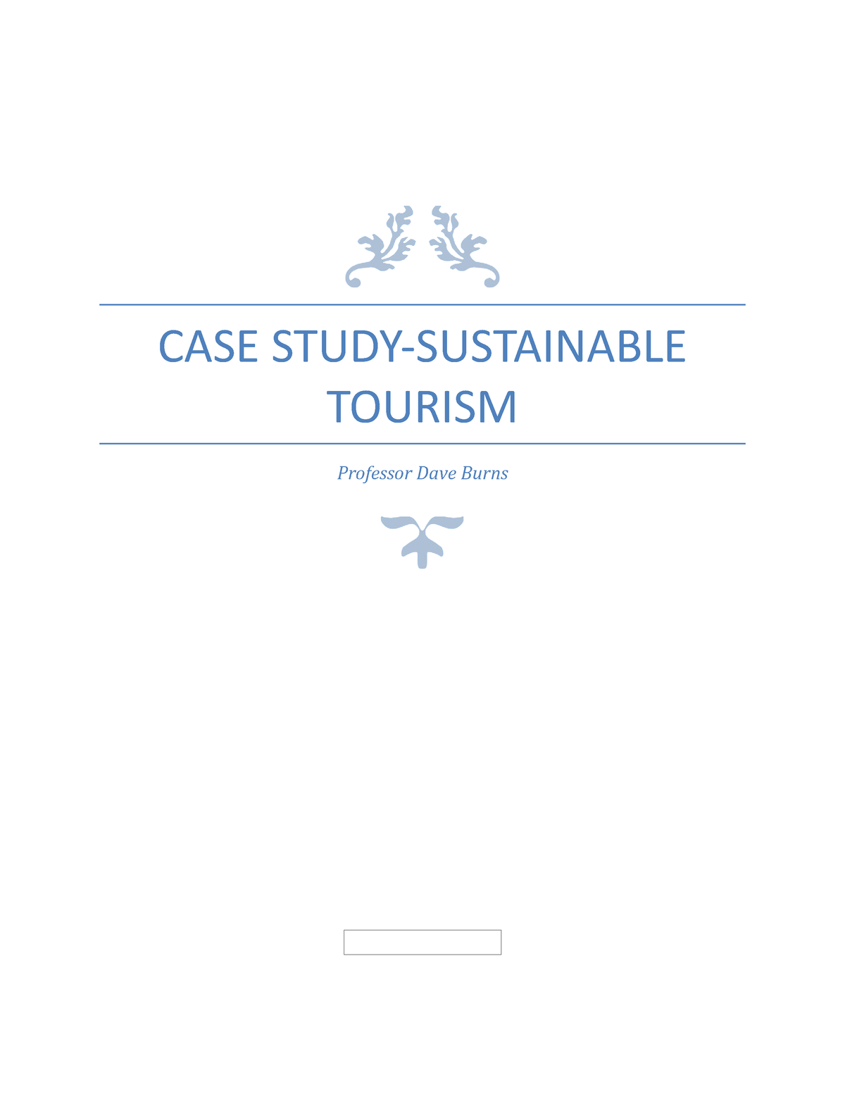 sustainable tourism conservation case study