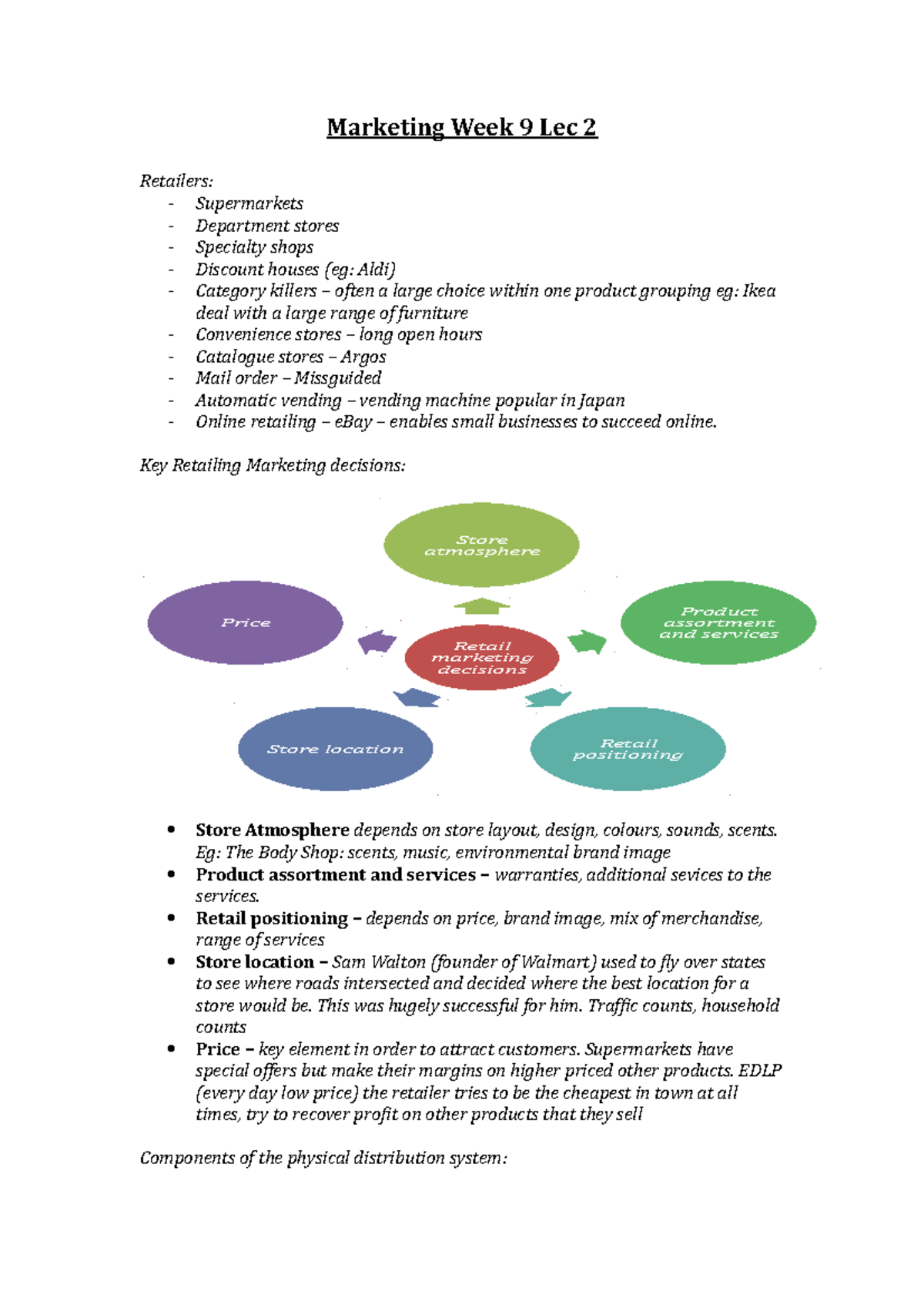 Marketing Week 9 Lec 2 - Lecture notes 9.2 - Marketing Week 9 Lec 2 ...