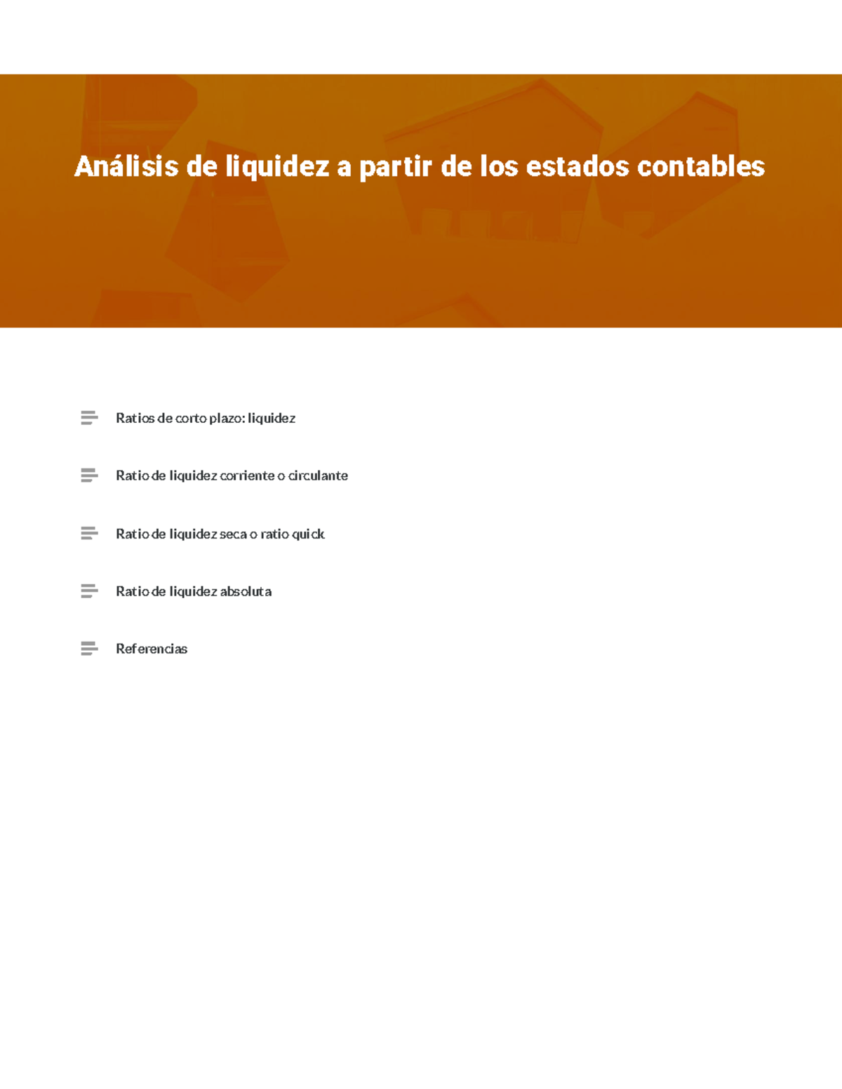 Análisis De Liquidez A Partir De Los Estados Contables - Ratios De ...