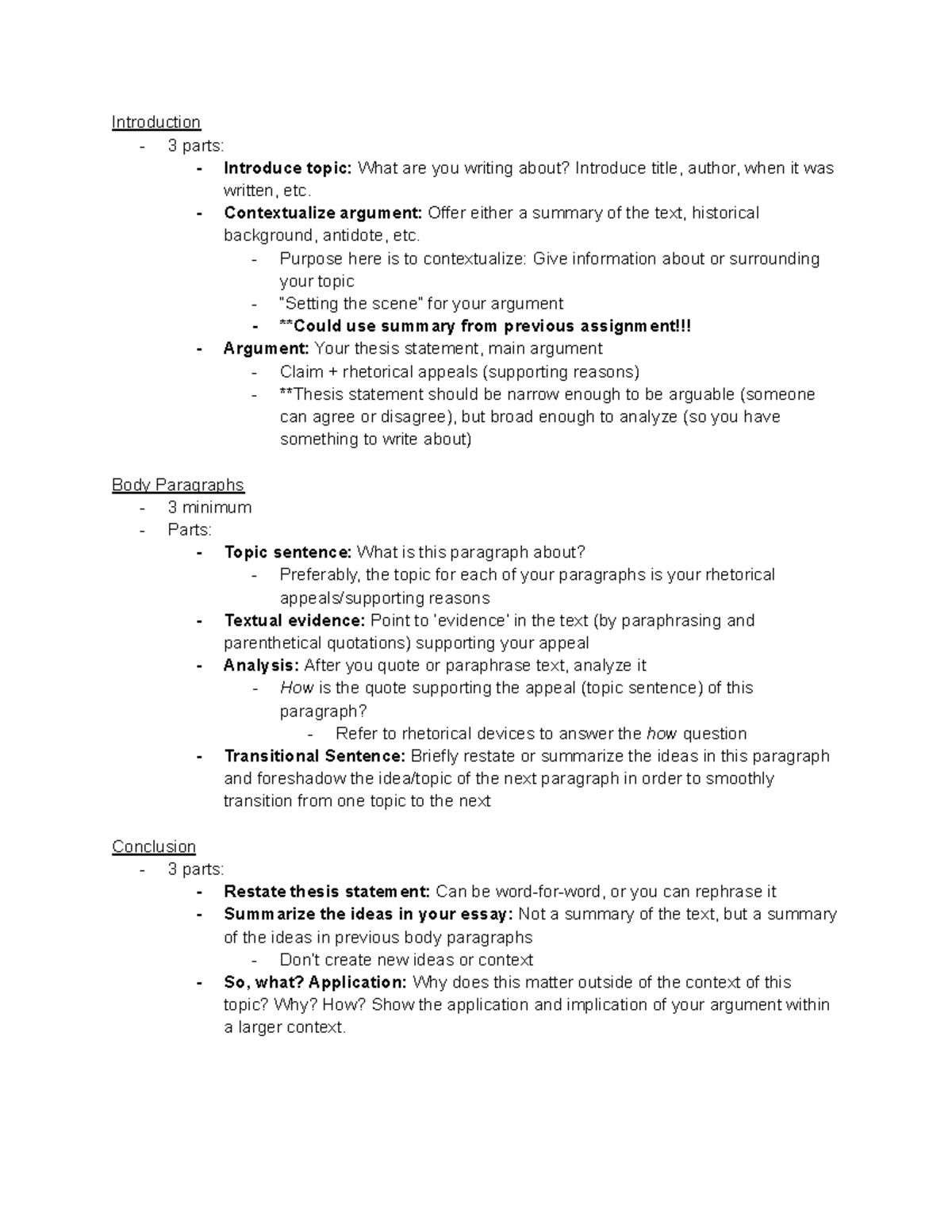 RHET 1302 Chapter 4 Drafting Arguments - Introduction - 3 parts ...