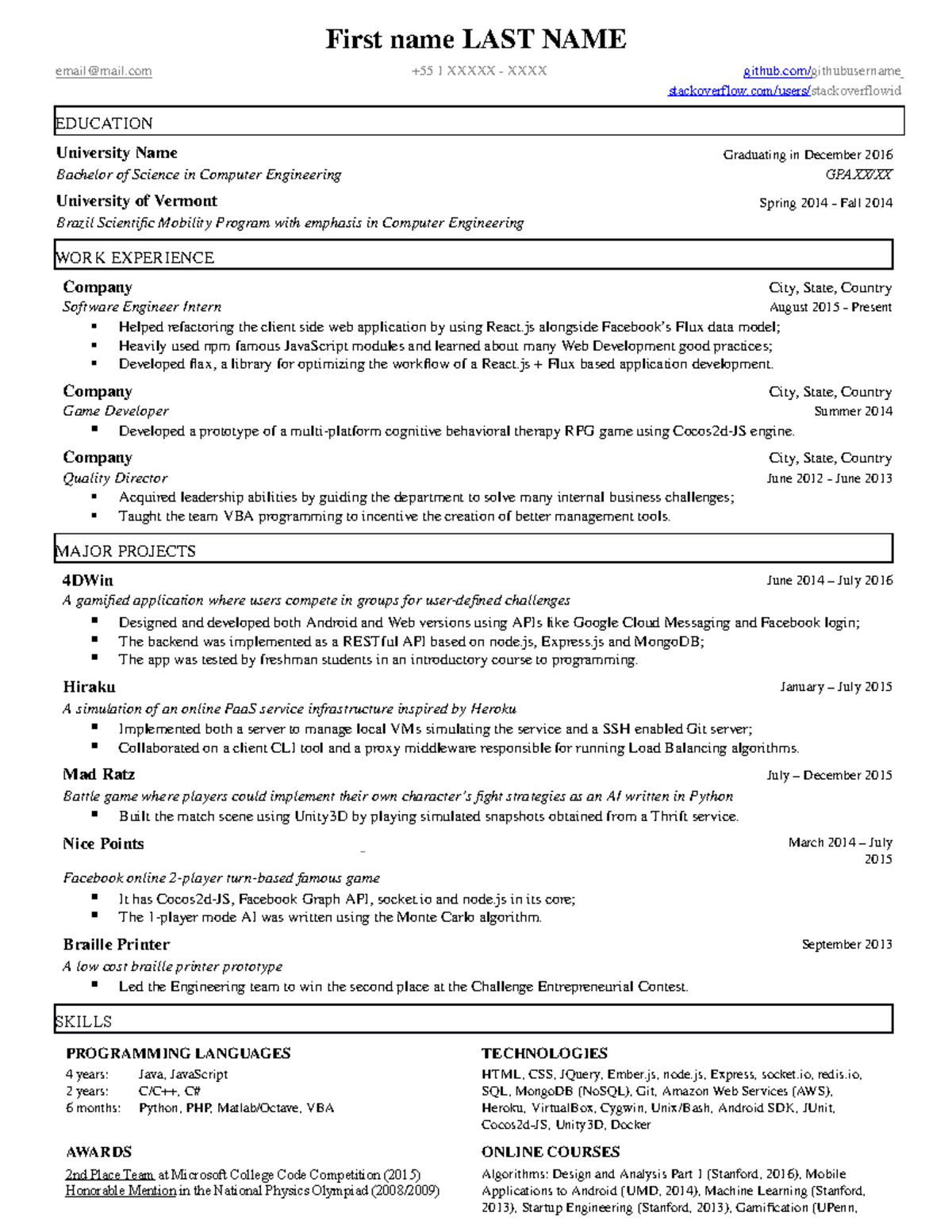 Sample Us Resume 2 Reto 3 Fundamentos De Base De Datos Uveg - First 