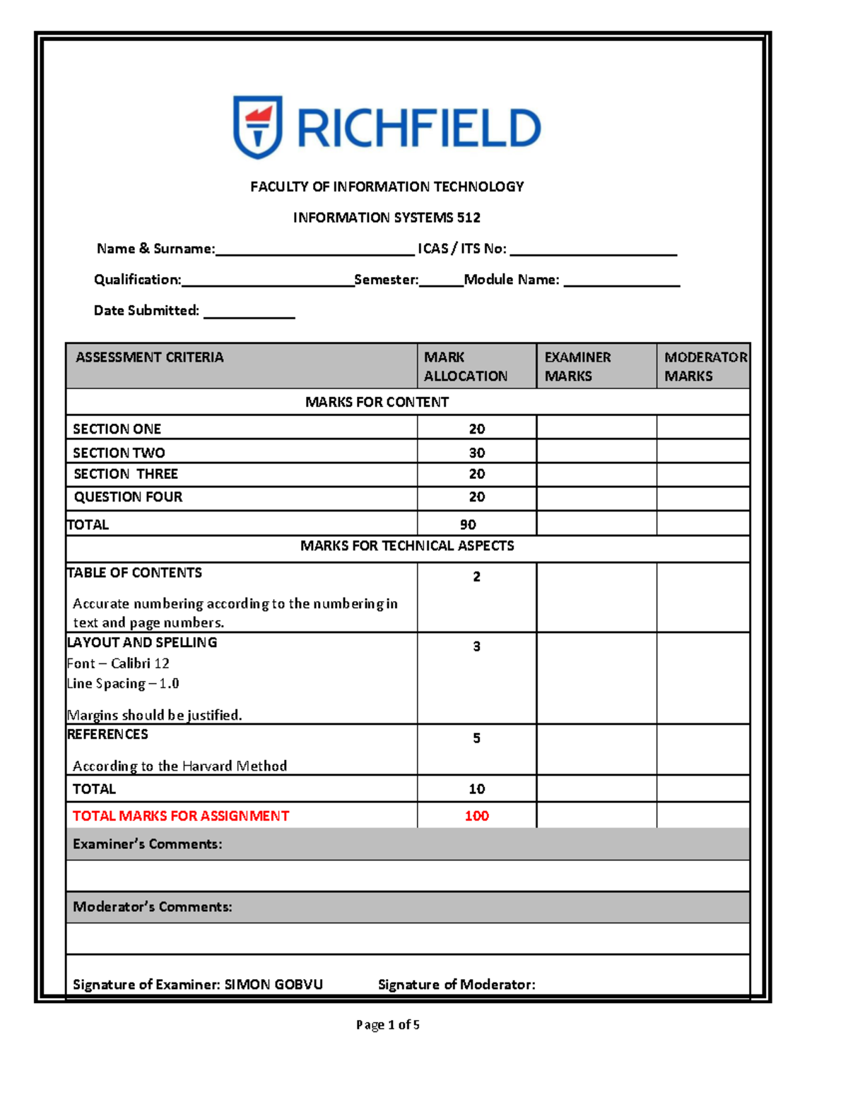 Assignment 1 INS 512 707de1b5c89352 febfc 759daf9021c64 - FACULTY OF ...