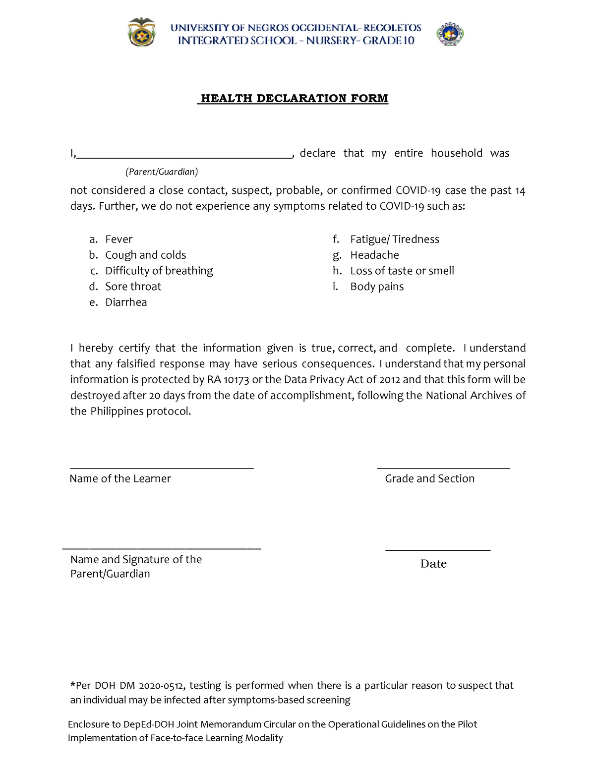 health-declaration-form-k-10-health-declaration-form-i-declare