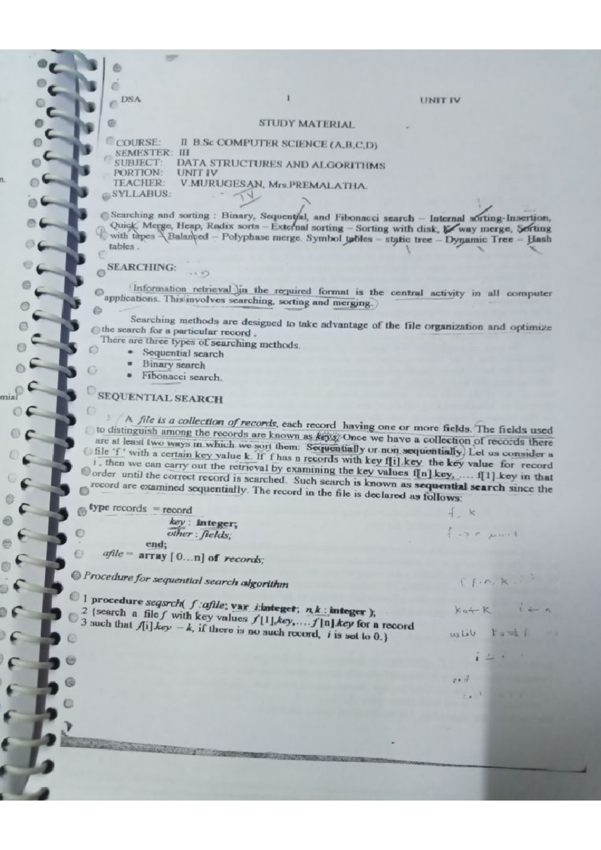 Unit 4 Data Structures - B.Sc. Computer Science - Studocu