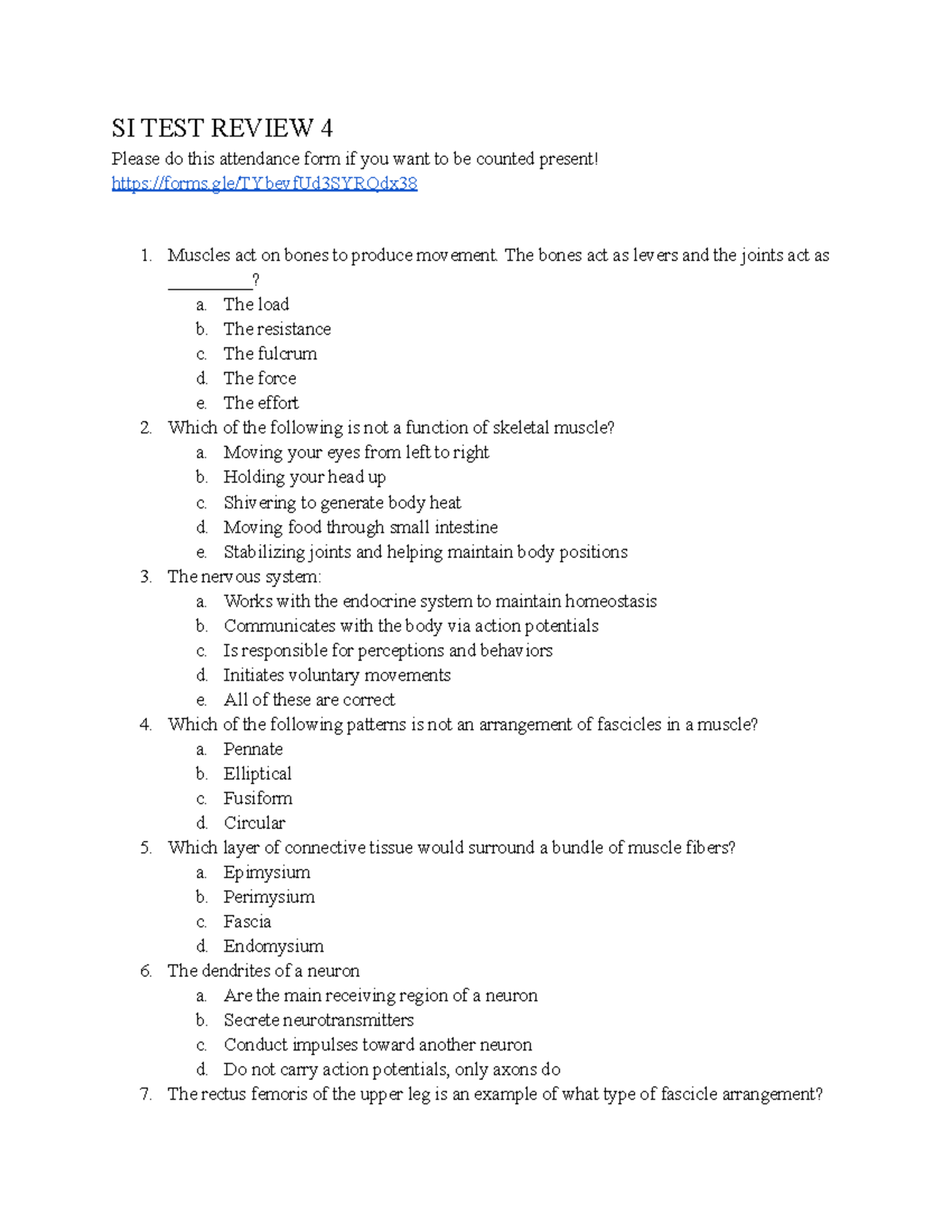 Copy of SI TEST 4 Review 2 - SI TEST REVIEW 4 Please do this attendance ...