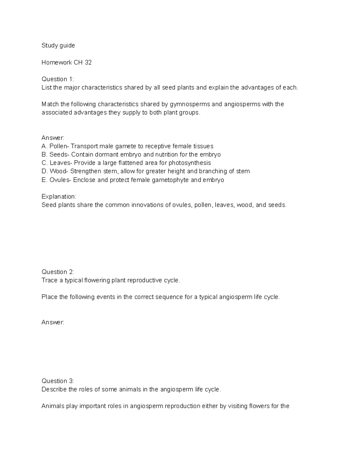 Lecture Notes For Exam Chapter 13 - Study Guide Homework CH 32 Question ...