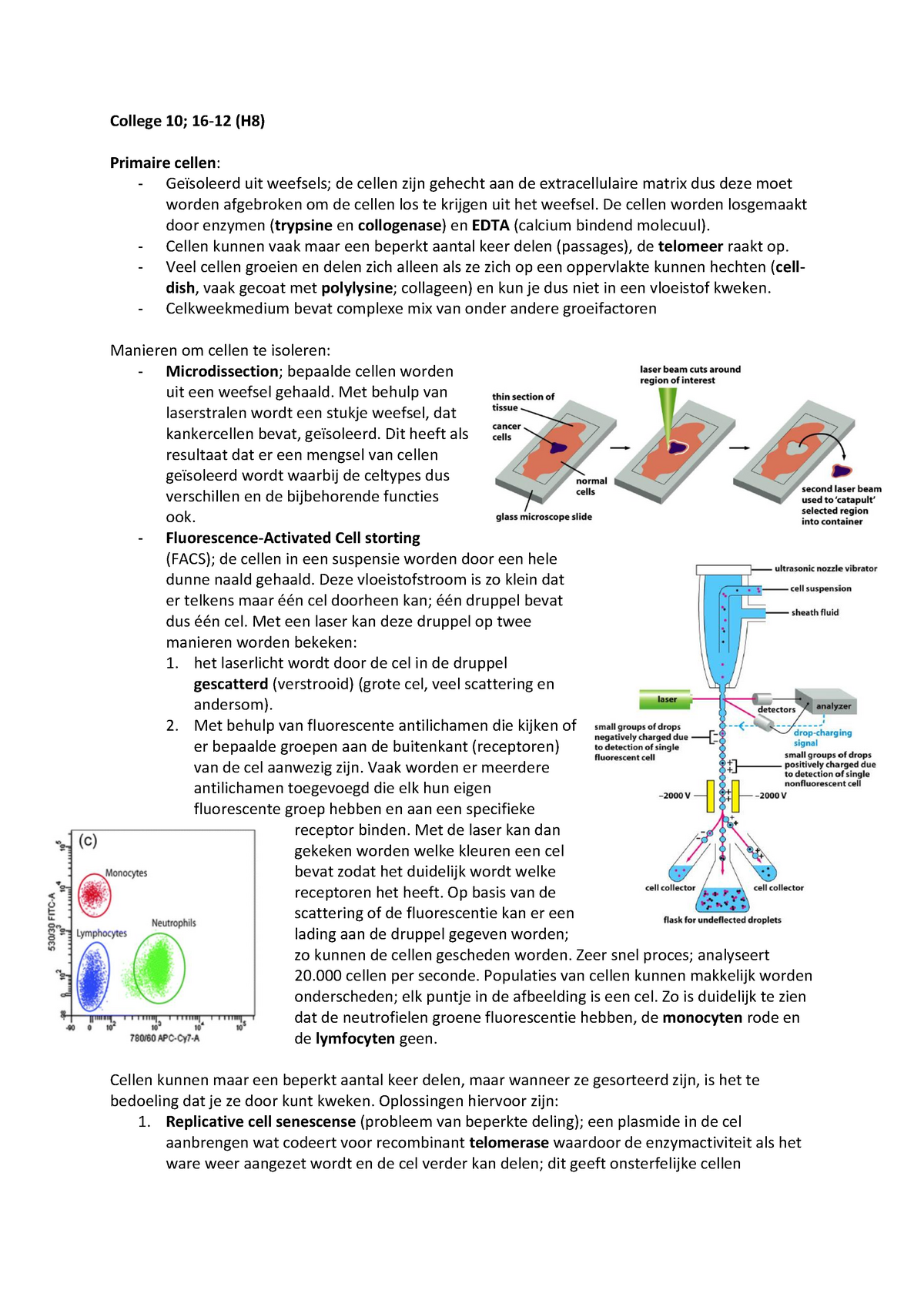 Mcb Sv Deel 2 - Samenvatting Moleculaire Celbiologie - College 10; 16 ...