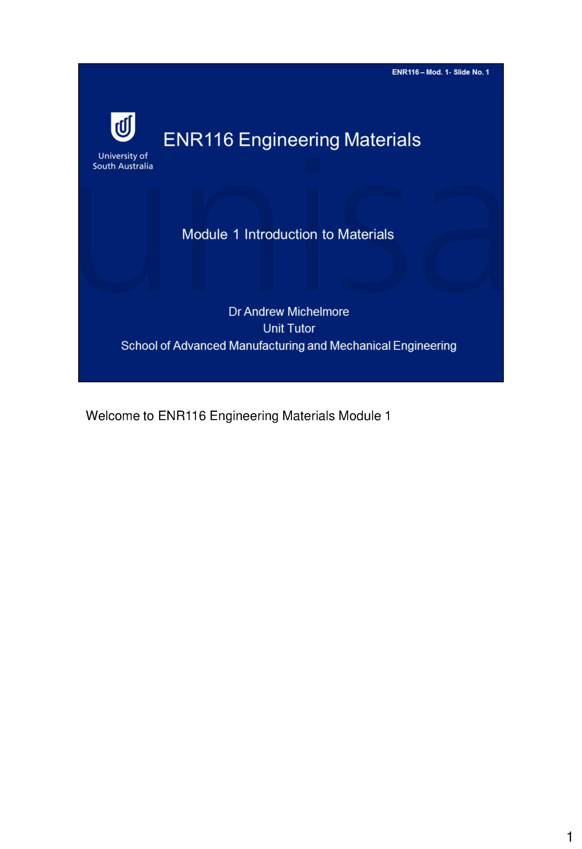 Lecture slides, lecture 2c - Crystalline and noncrystalline materials ...