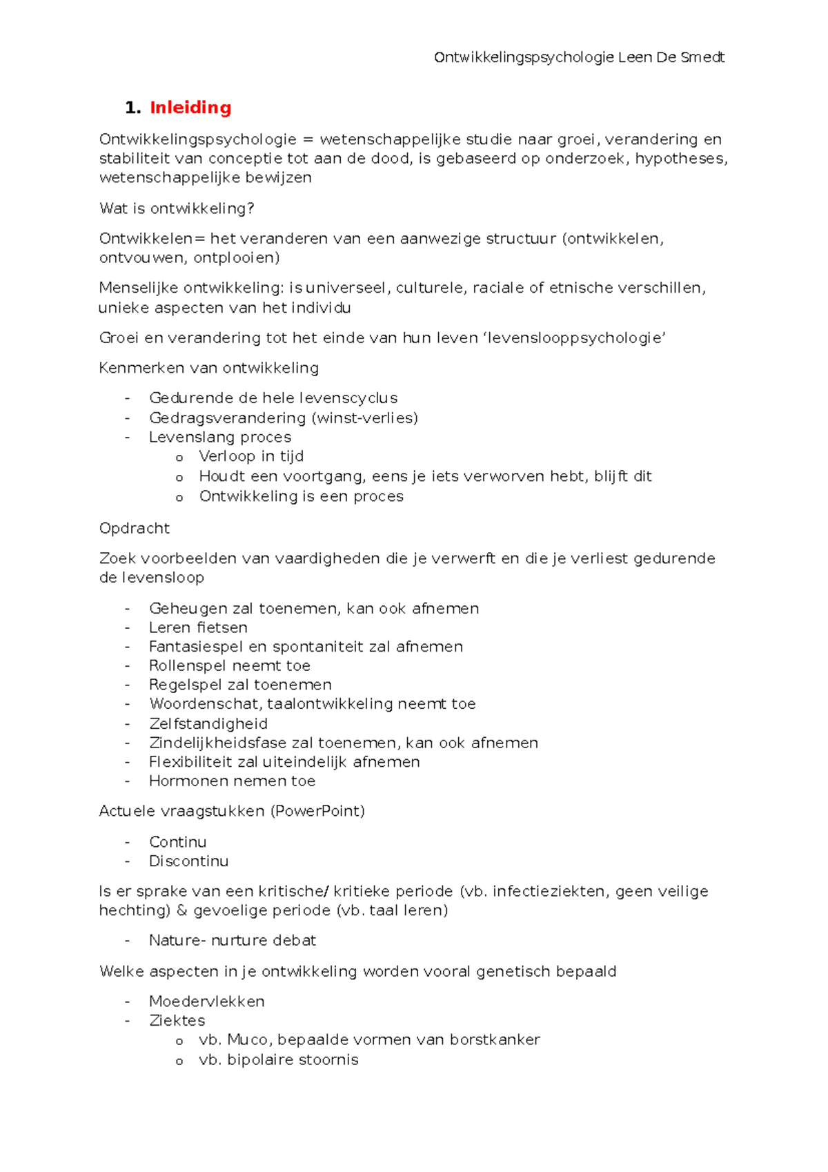 Ontwikkelingspsychologie-Leen-De-Smedt Jaar 2021-2022 - 1 ...