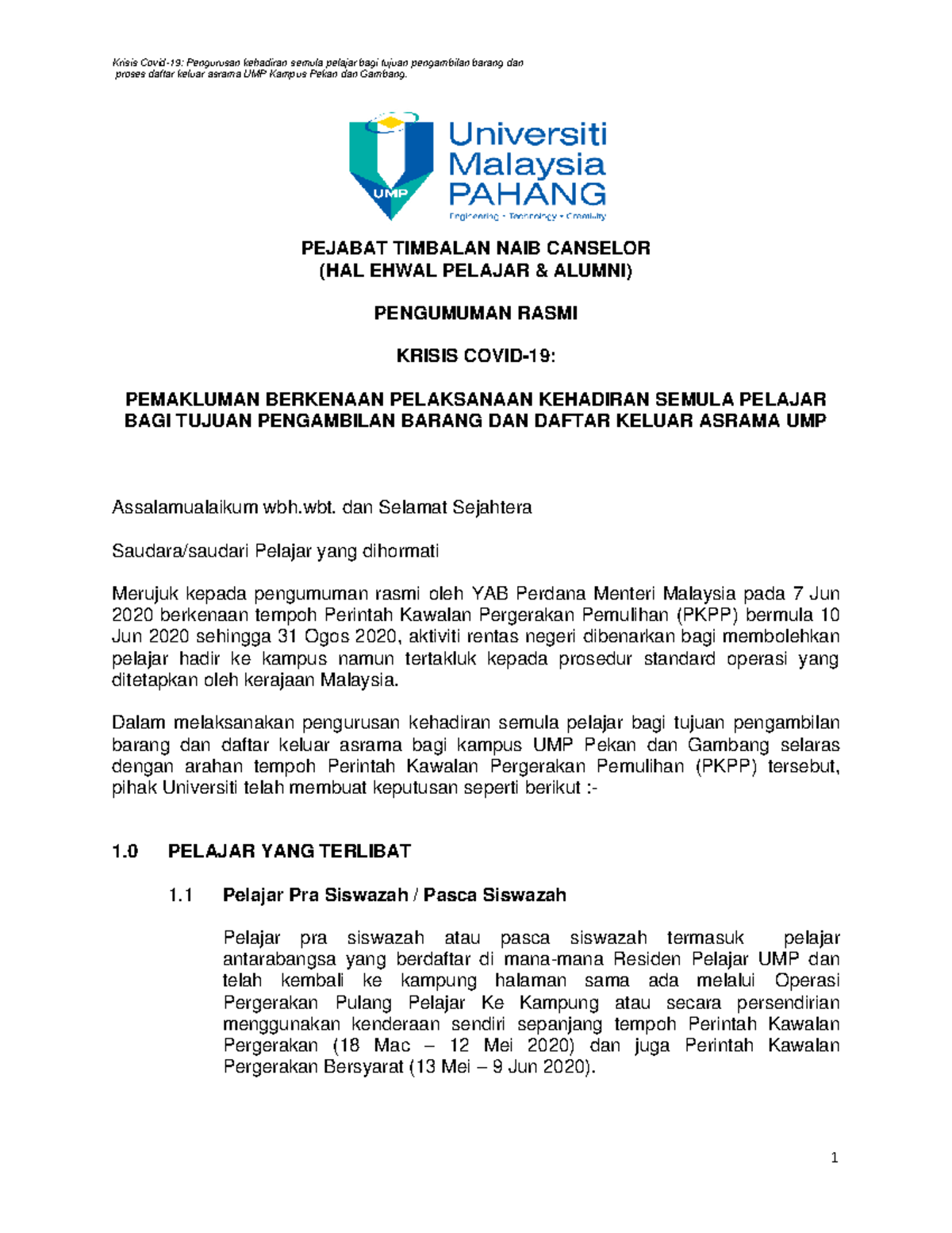 Penumuman Rasmi Pengambilan Barang Check Out Warning Tt Undefined Function 32 Proses Daftar Studocu