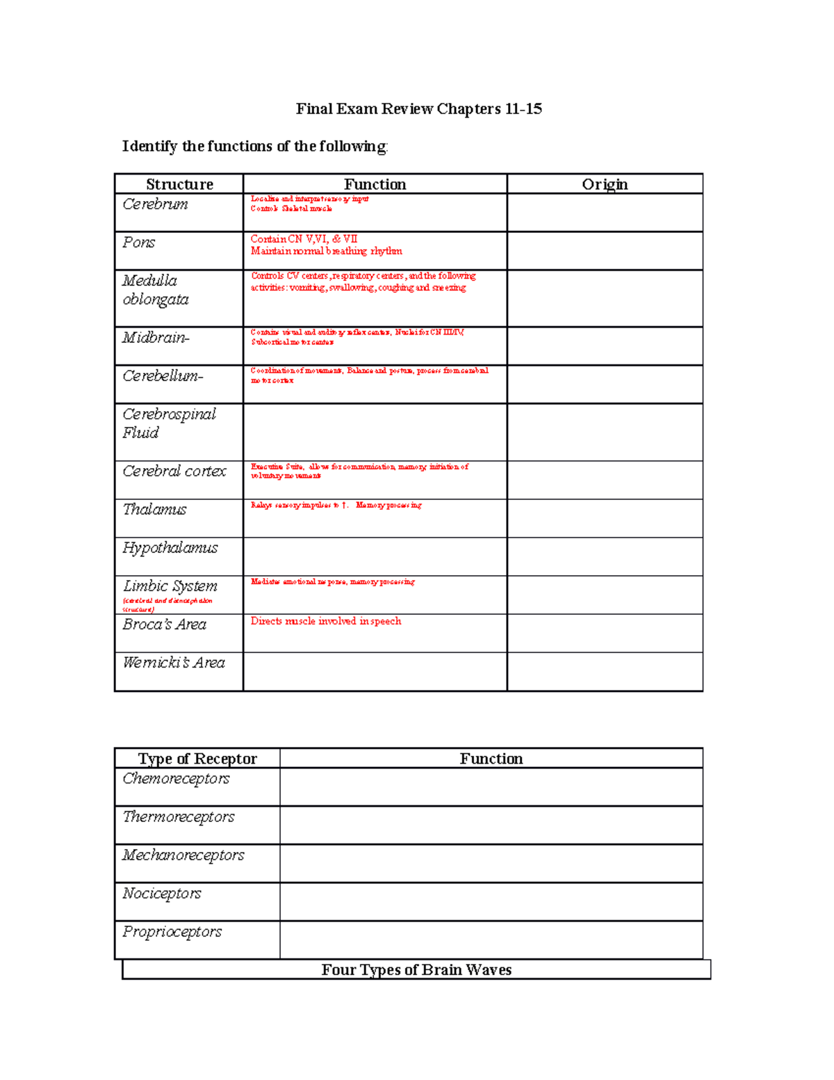 Review+for Final Chapters 11-15 - Final Exam Review Chapters 11 ...