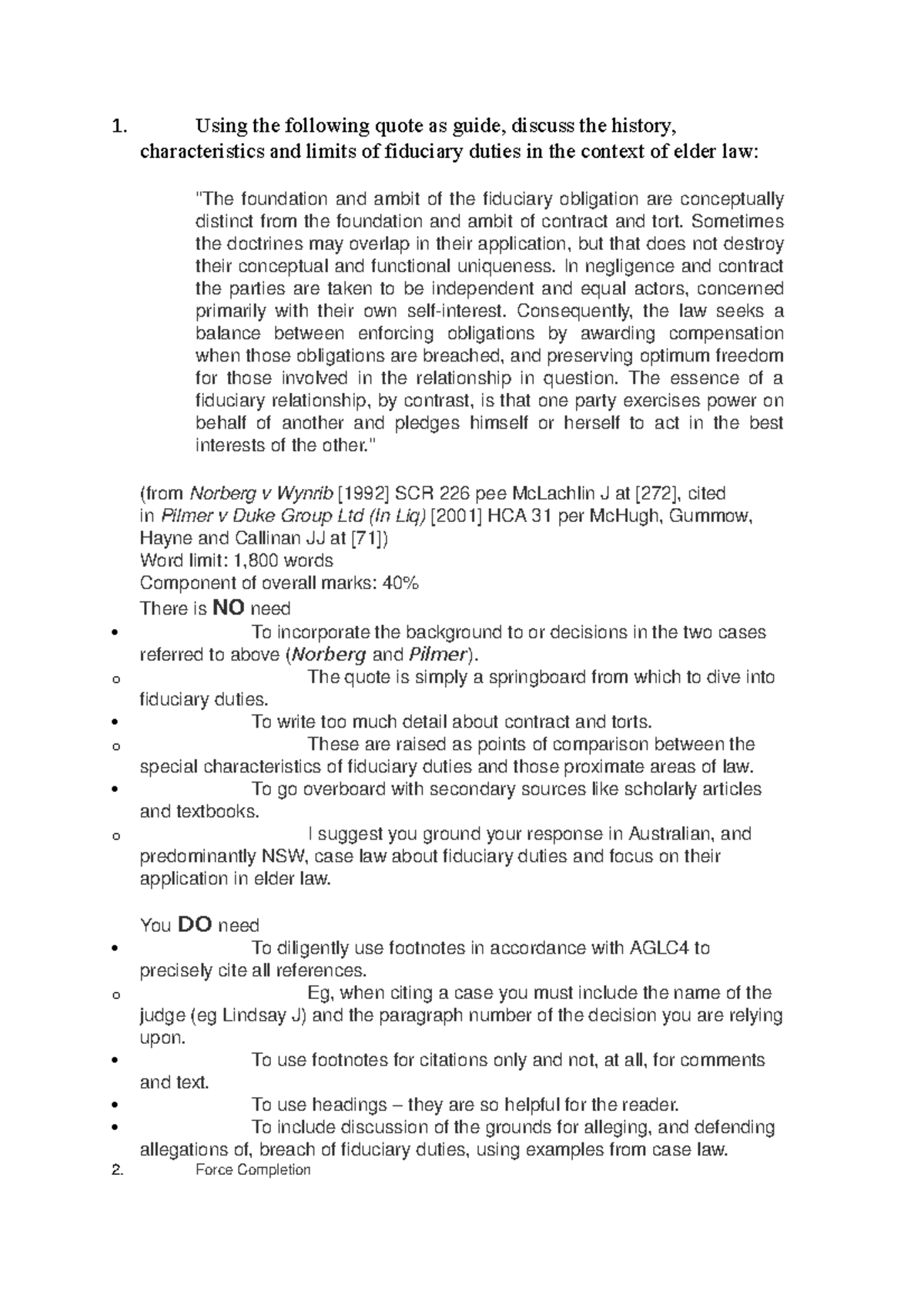 Using the following quote as guide - 1. Using the following quote as