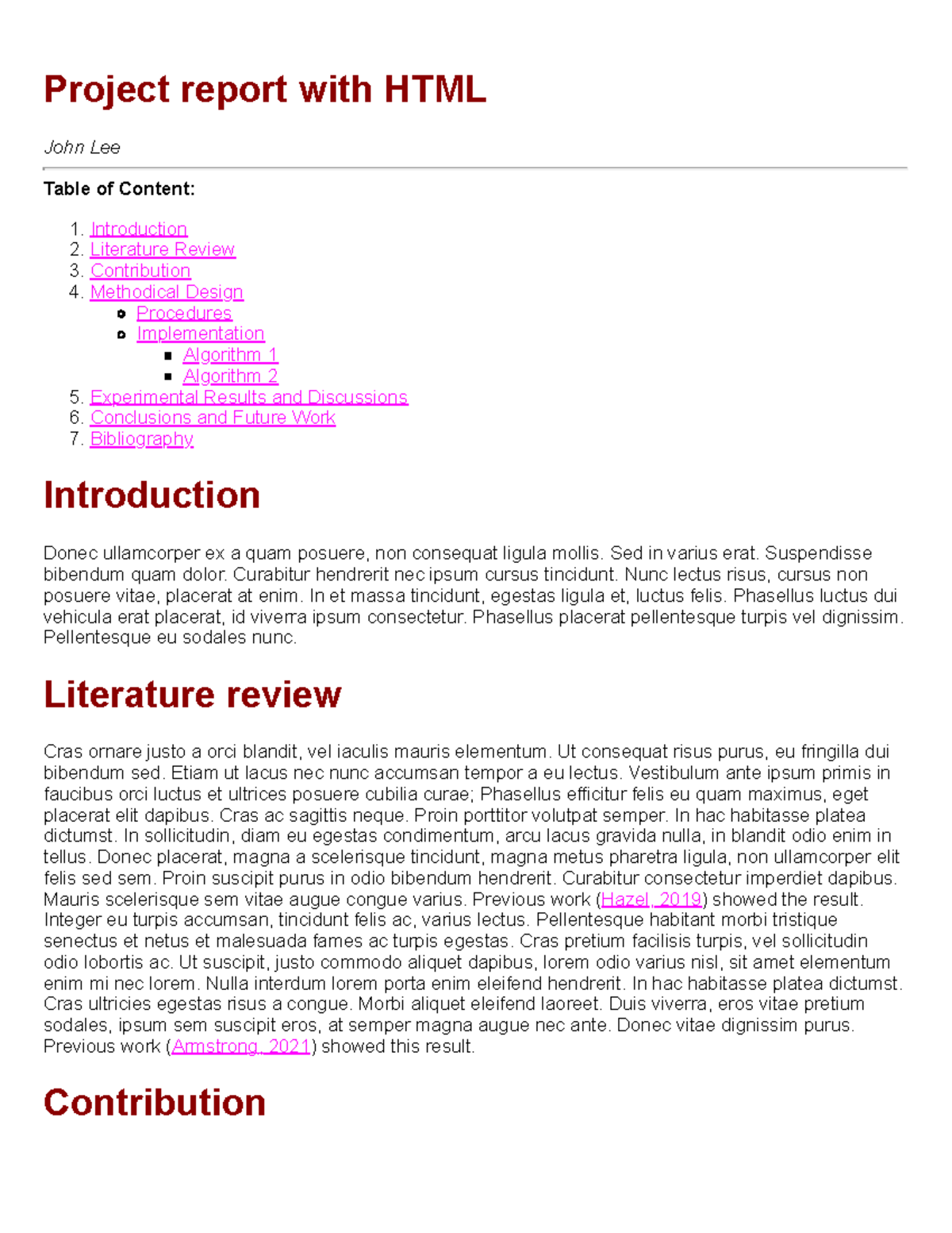 23f John Lees project report (edge) - Project report with HTML John Lee ...