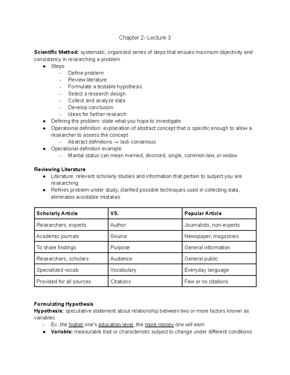 Lecture 2 - dr.duni - Chapter 2- Lecture 3 Scientific Method ...