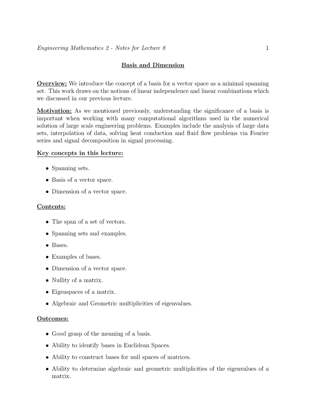 EM8 - Christine Yeo - Engineering Mathematics 2 Notes for Lecture 8 1 ...