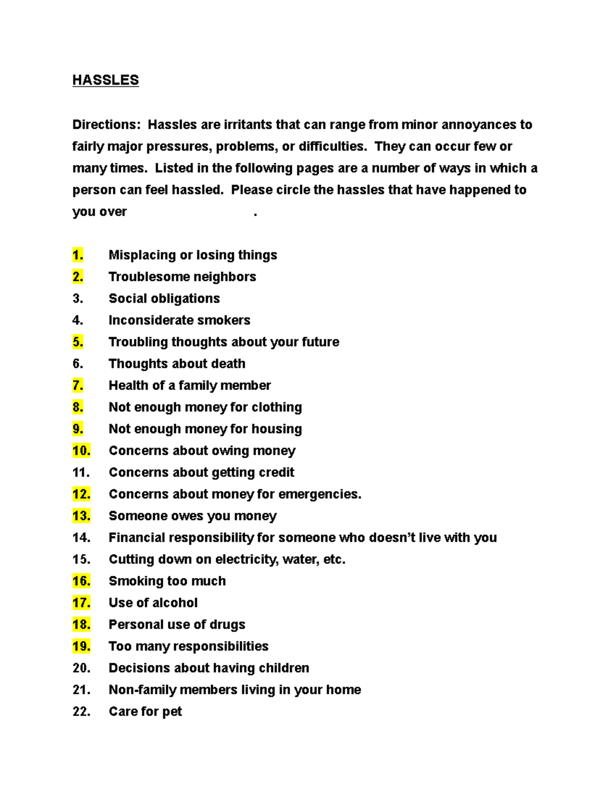 daily-hassles-scale-professor-andrew-hassles-directions-hassles