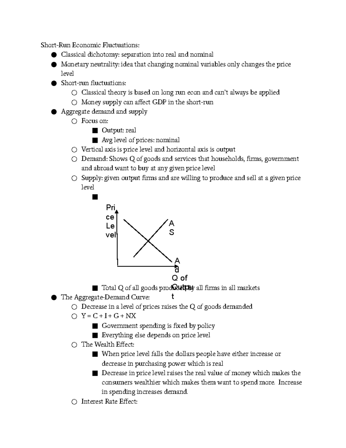 Ch 20 Aggregate Demand and Supply - Short-Run Economic Fluctuations ...