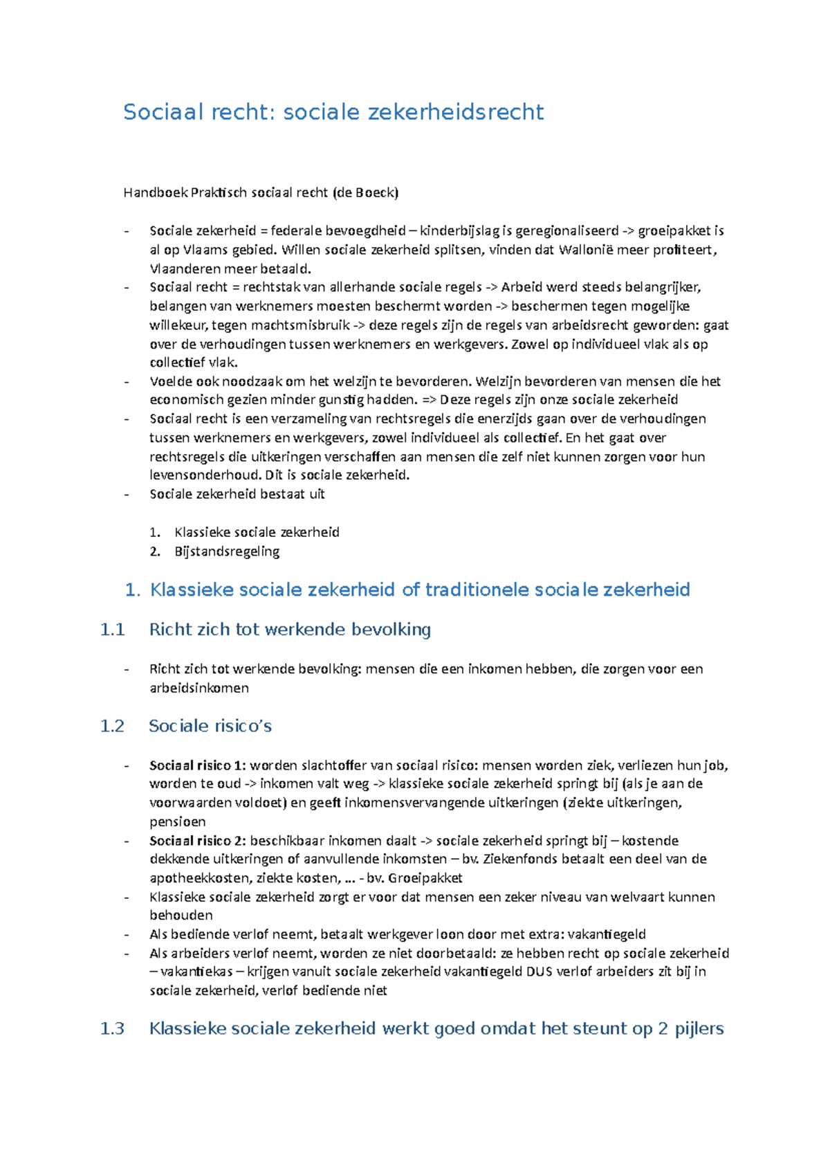 Sociaal-recht-notities - Sociaal Recht: Sociale Zekerheidsrecht ...