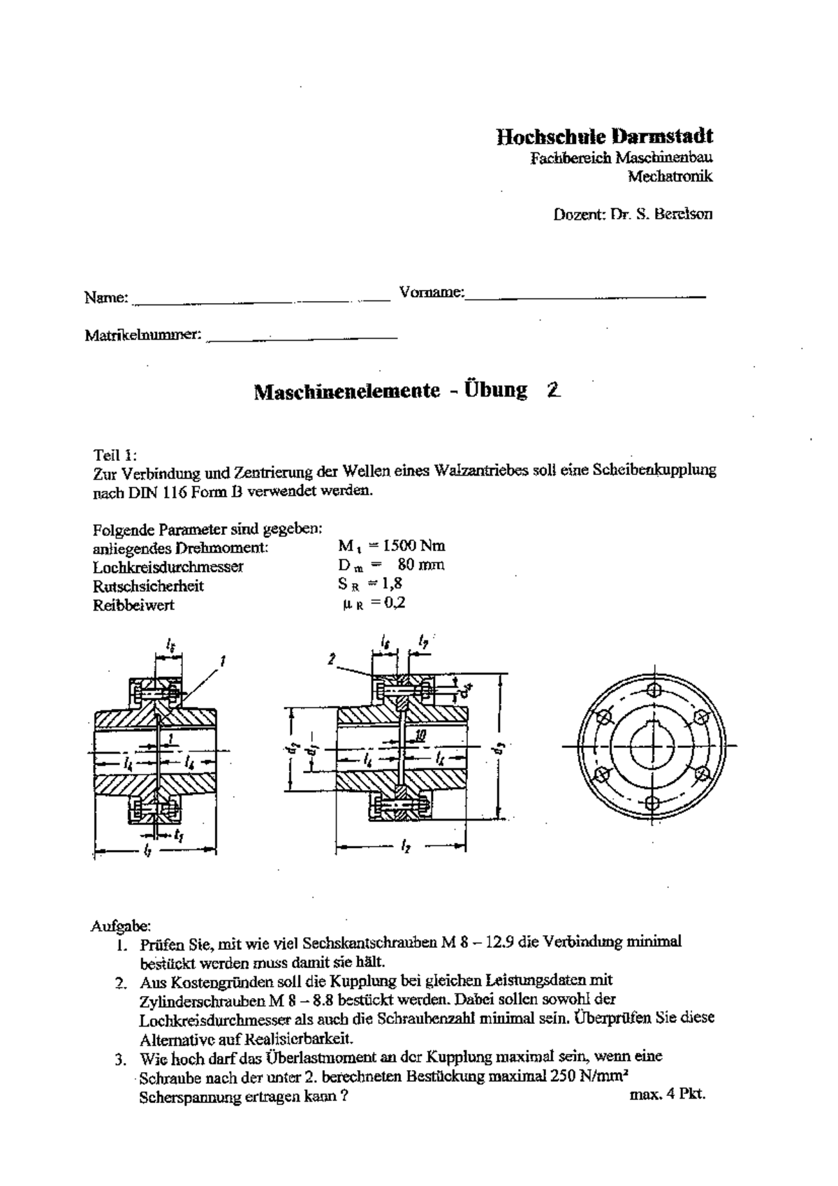 übungsaufgaben Mechatroniker Mit Lösungen Pdf Berelson uebung 02 - Übungsaufgaben - Hochschule Damstadt Fachbereich