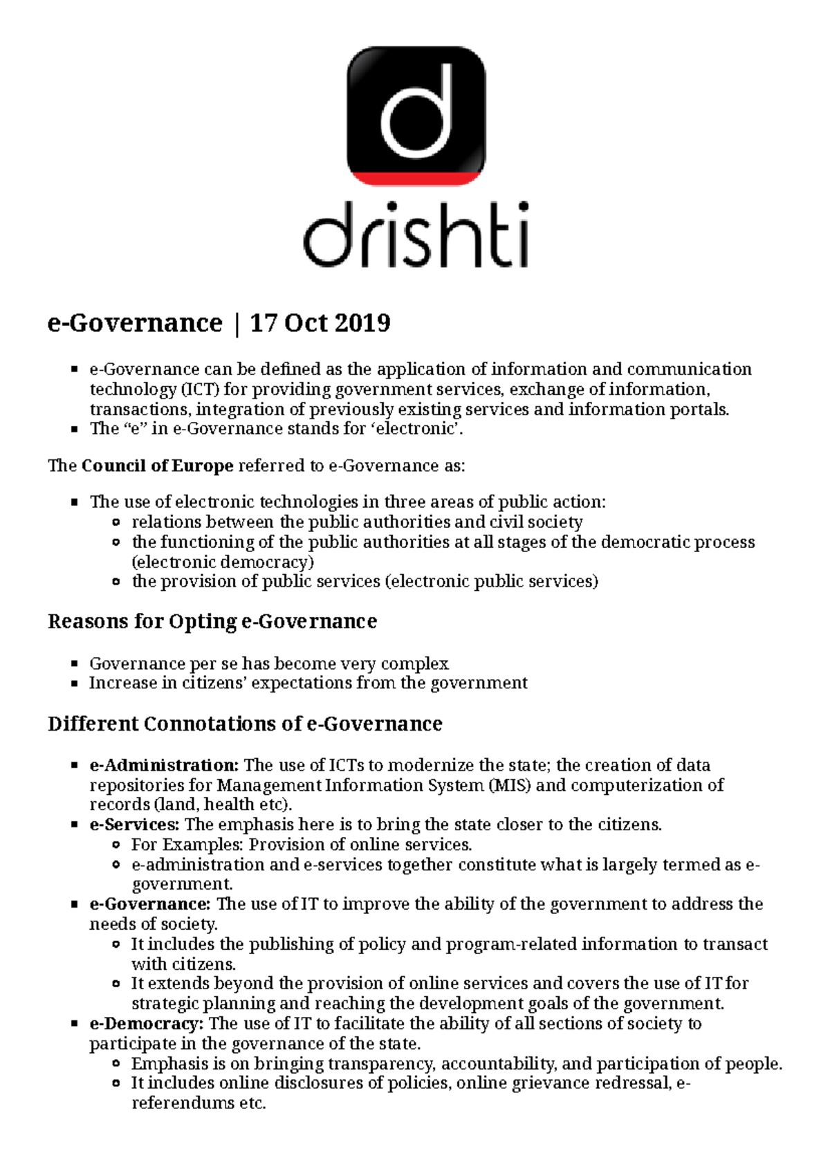 E Governance in india - Skill Enhancement Course - e-Governance | 17 ...
