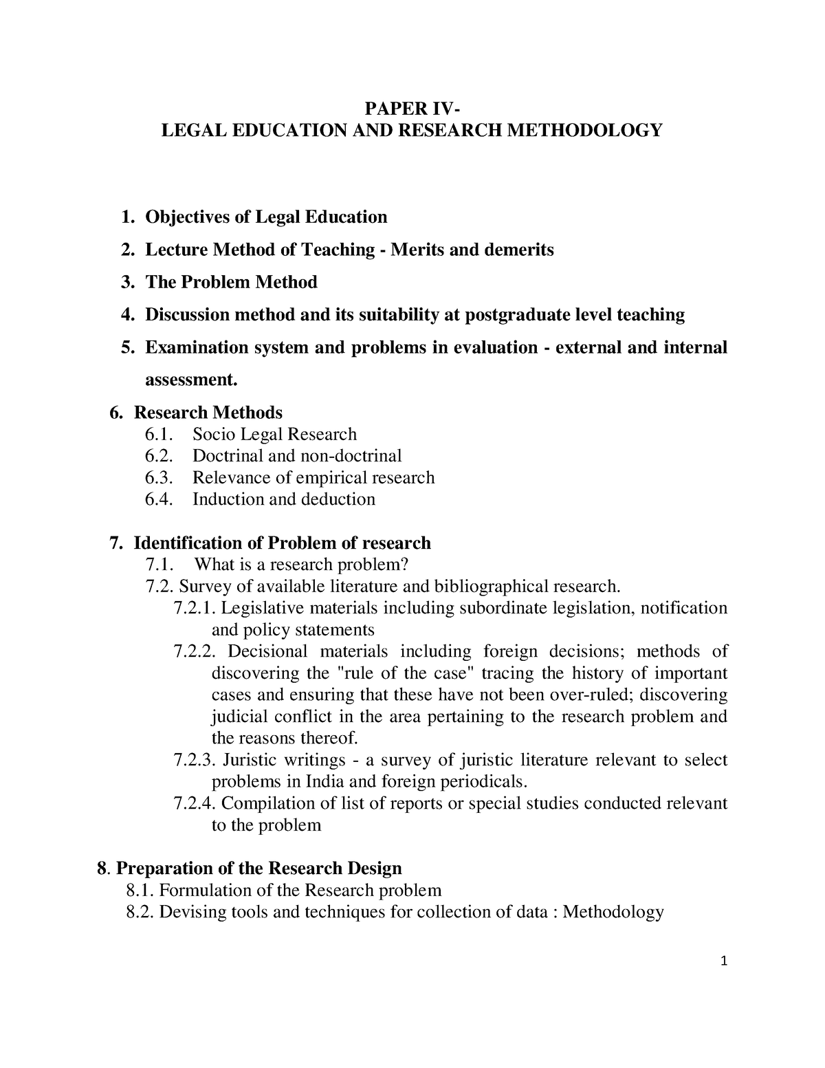 llm research methodology question paper