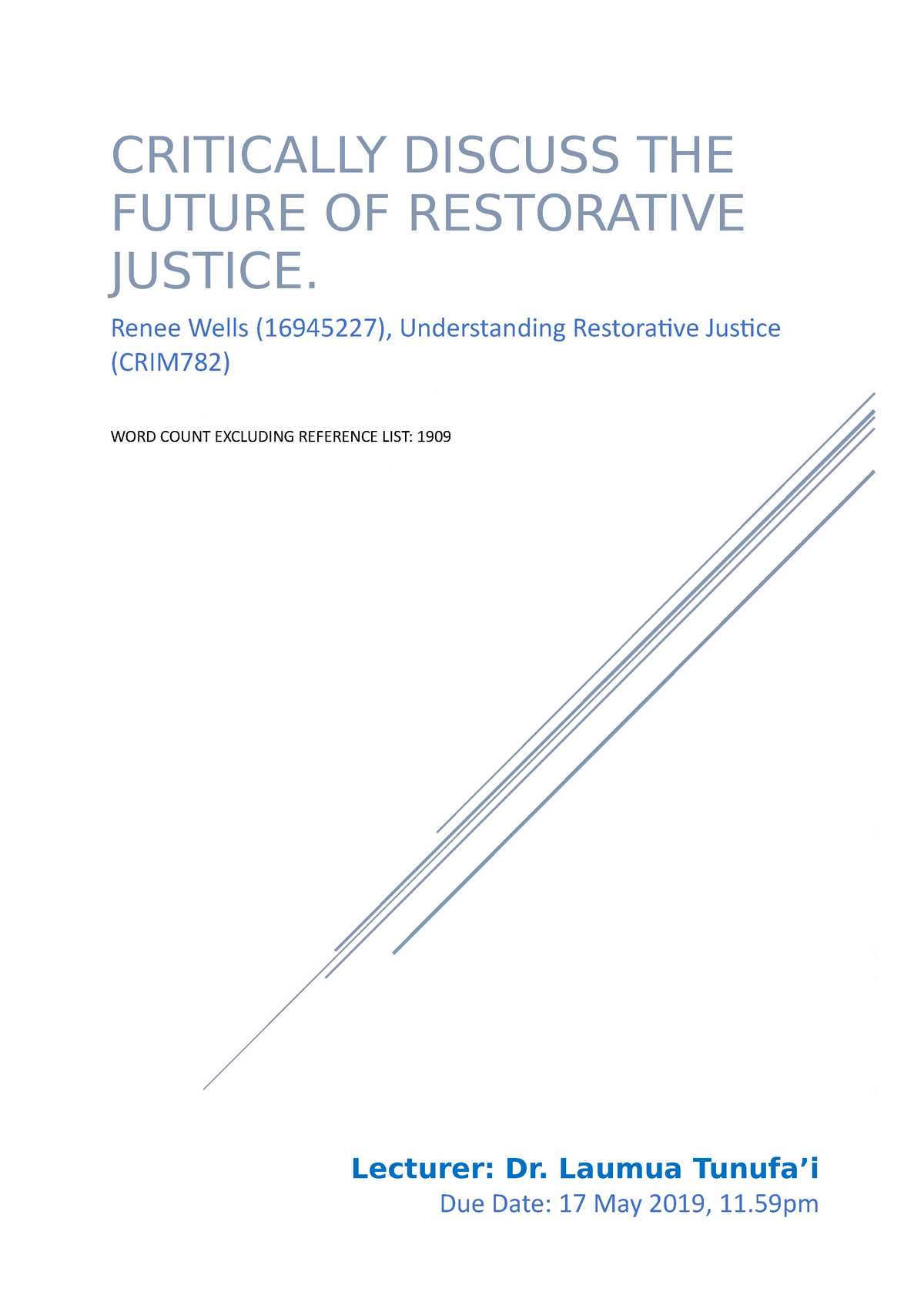 restorative justice essay topics