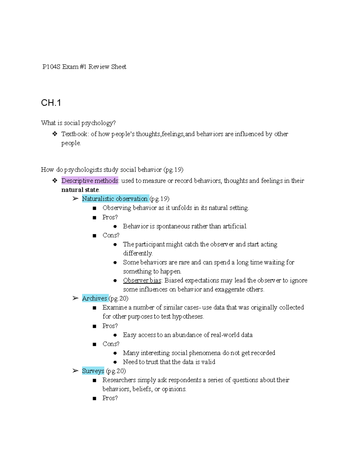 p104s-exam-1-review-sheet-what-is-social-psychology-textbook-of