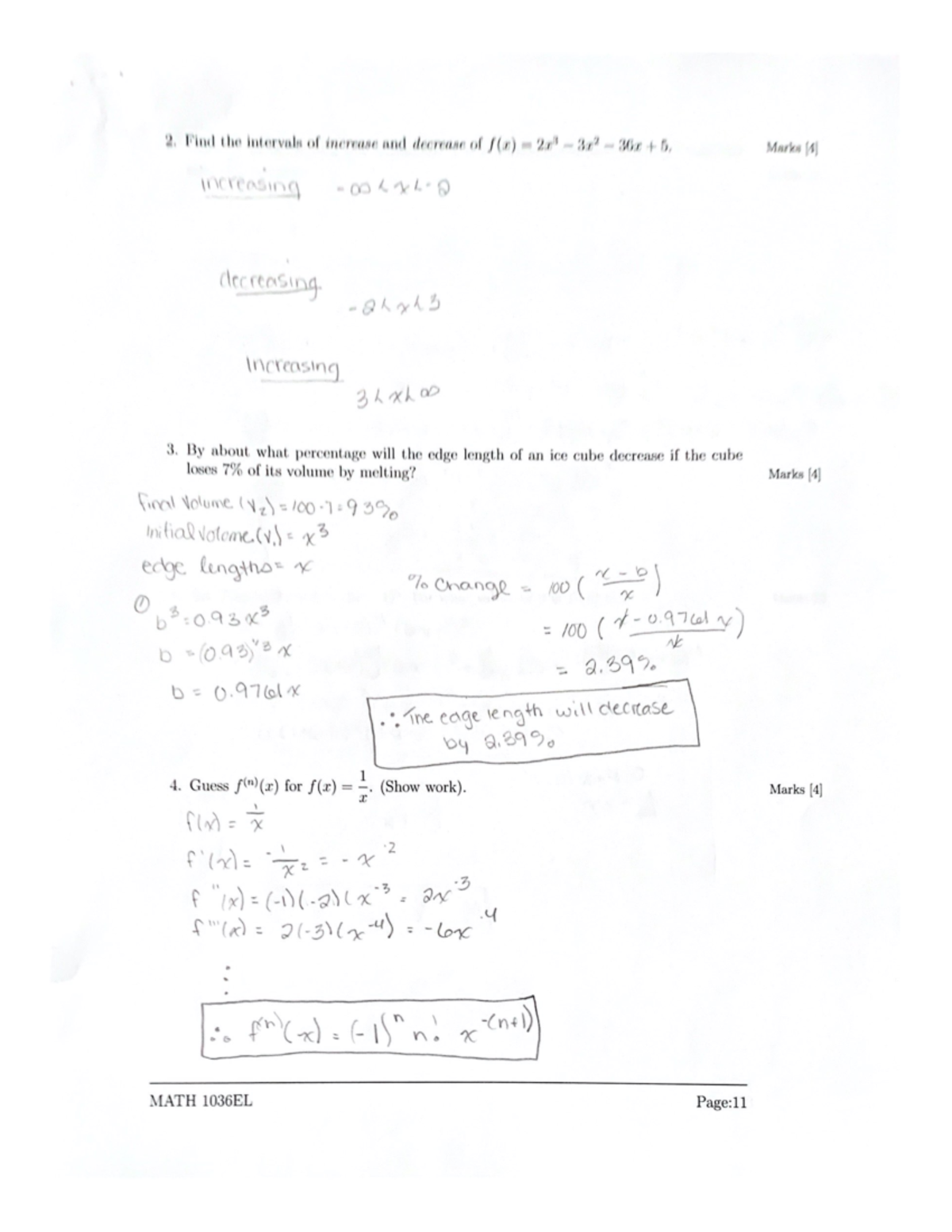 Calc assignment #2 - calc 1 - MATH-1036EL - Laurentian - Studocu