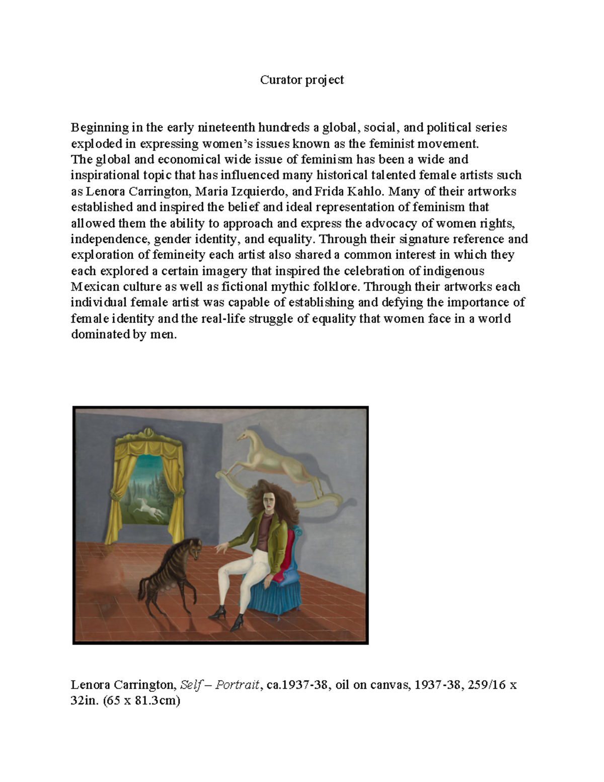 Curator Project Final - Curator project Beginning in the early ...